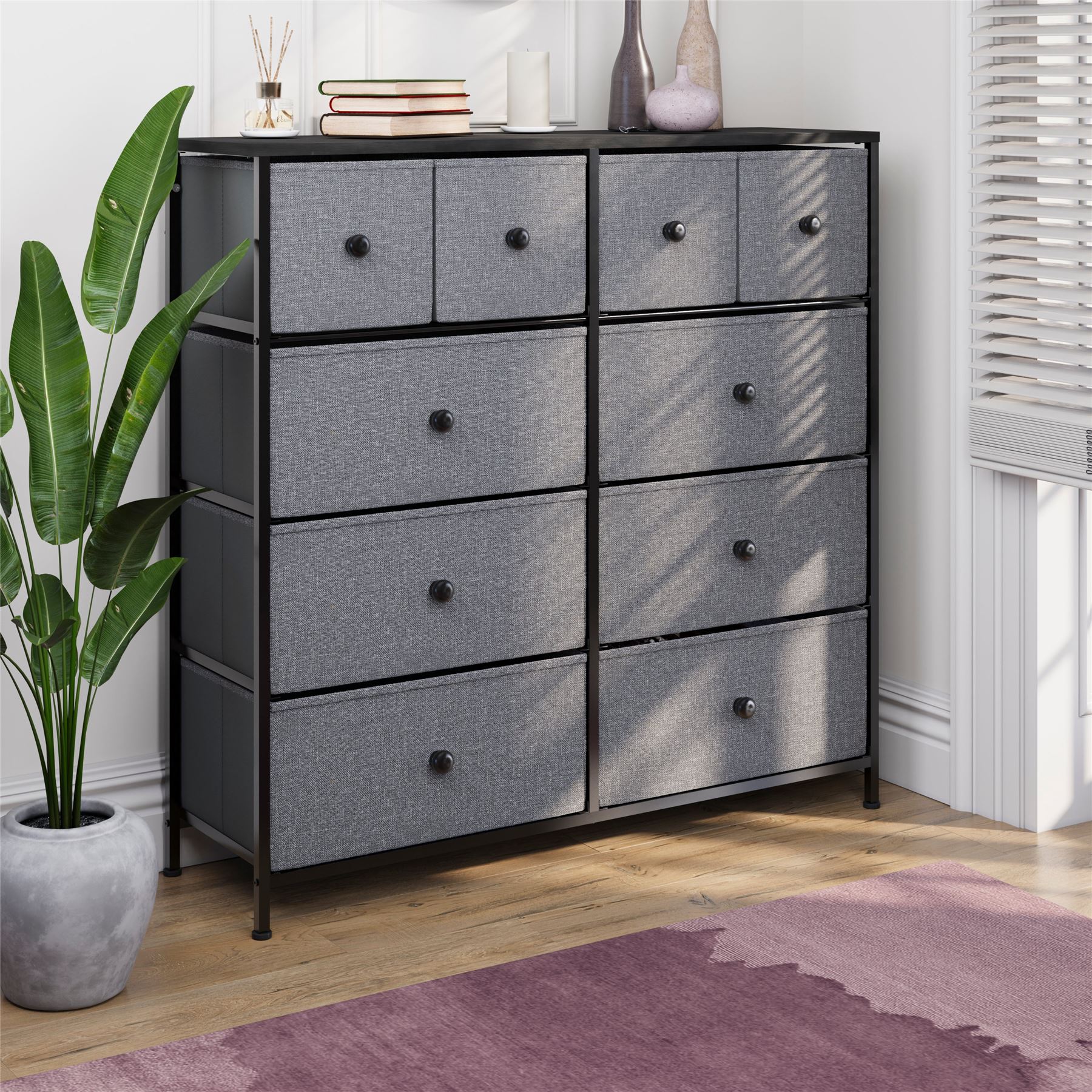 Vida Designs Stoff Kommode Aufbewahrungsschrank Schlafzimmer Flur 'UKFR' - Bild 177 von 193