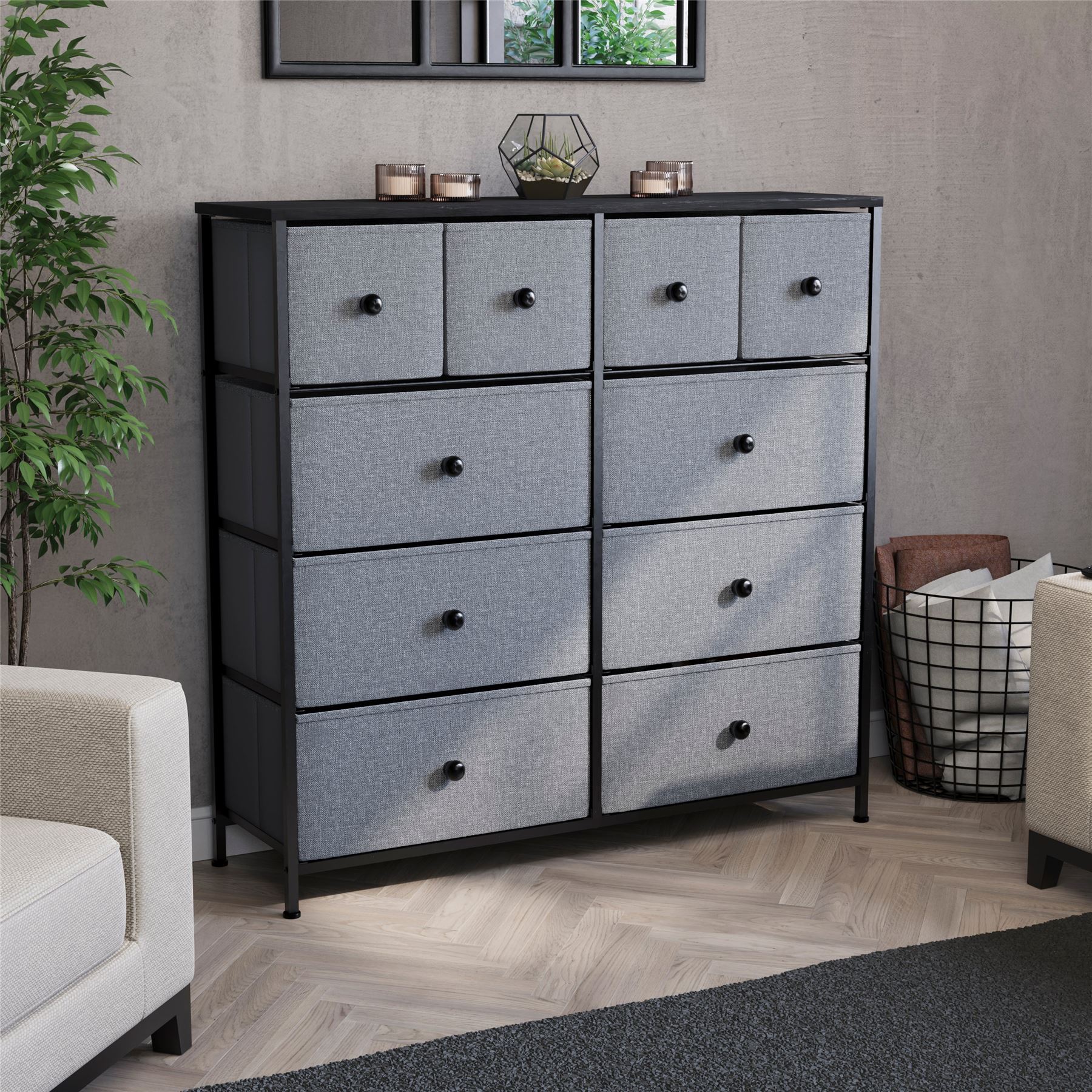 Vida Designs Stoff Kommode Aufbewahrungsschrank Schlafzimmer Flur 'UKFR' - Bild 183 von 193