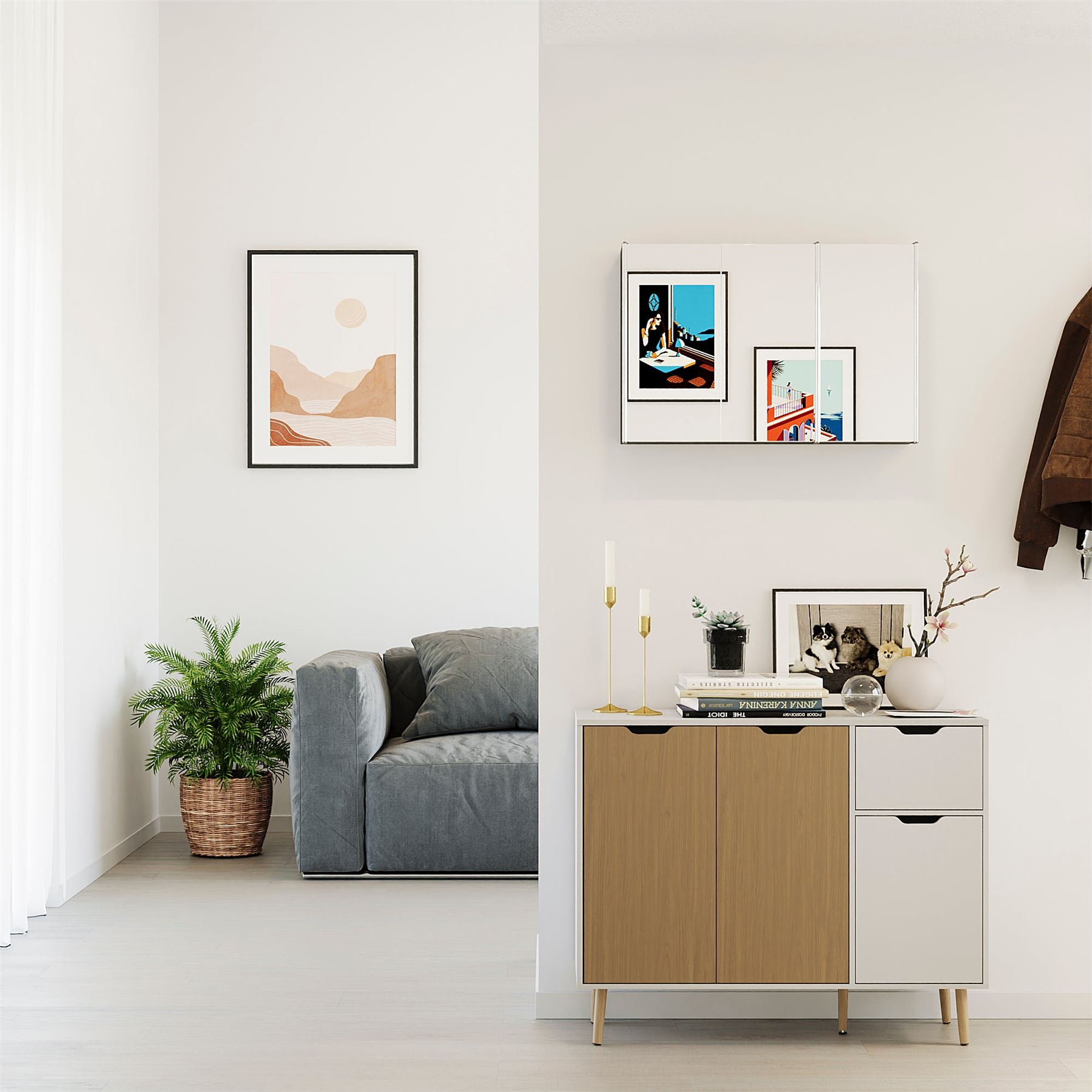 Wall Mounted Cabinet Bathroom White Single Double Door Vanity Storage Cupboard - Picture 113 of 113