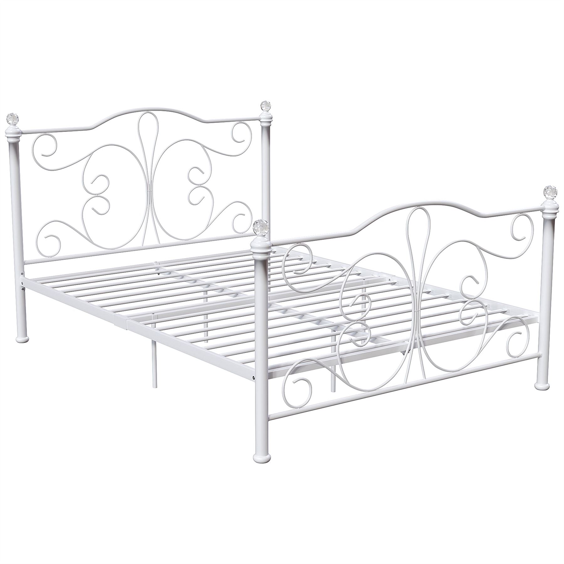 Metal Bed Single Double King Size Slat Base Headboard Set Bedroom Furniture - Picture 106 of 187