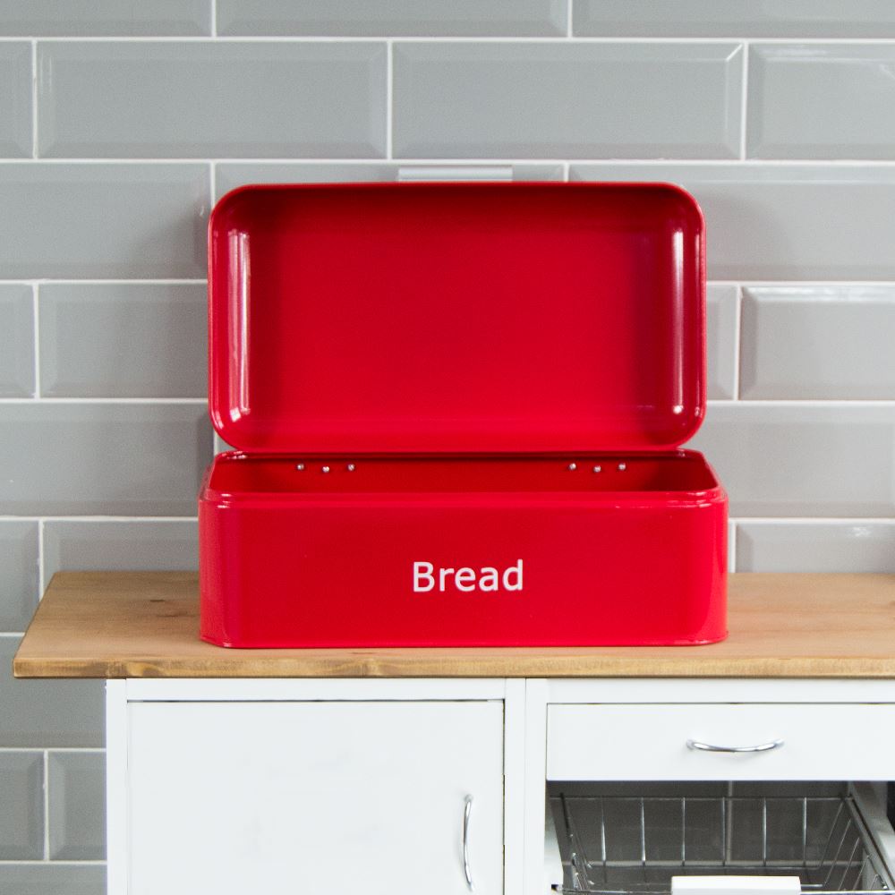 Bread Bin Retro Large Kitchen Food Storage Loaf Curved Bin By Home