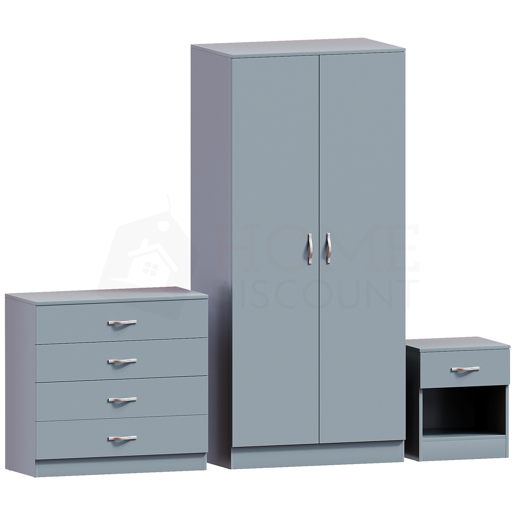 Grey Chest of Drawers Bedside Table Wardrobe Desk Modern Bedroom Furniture - Picture 82 of 82