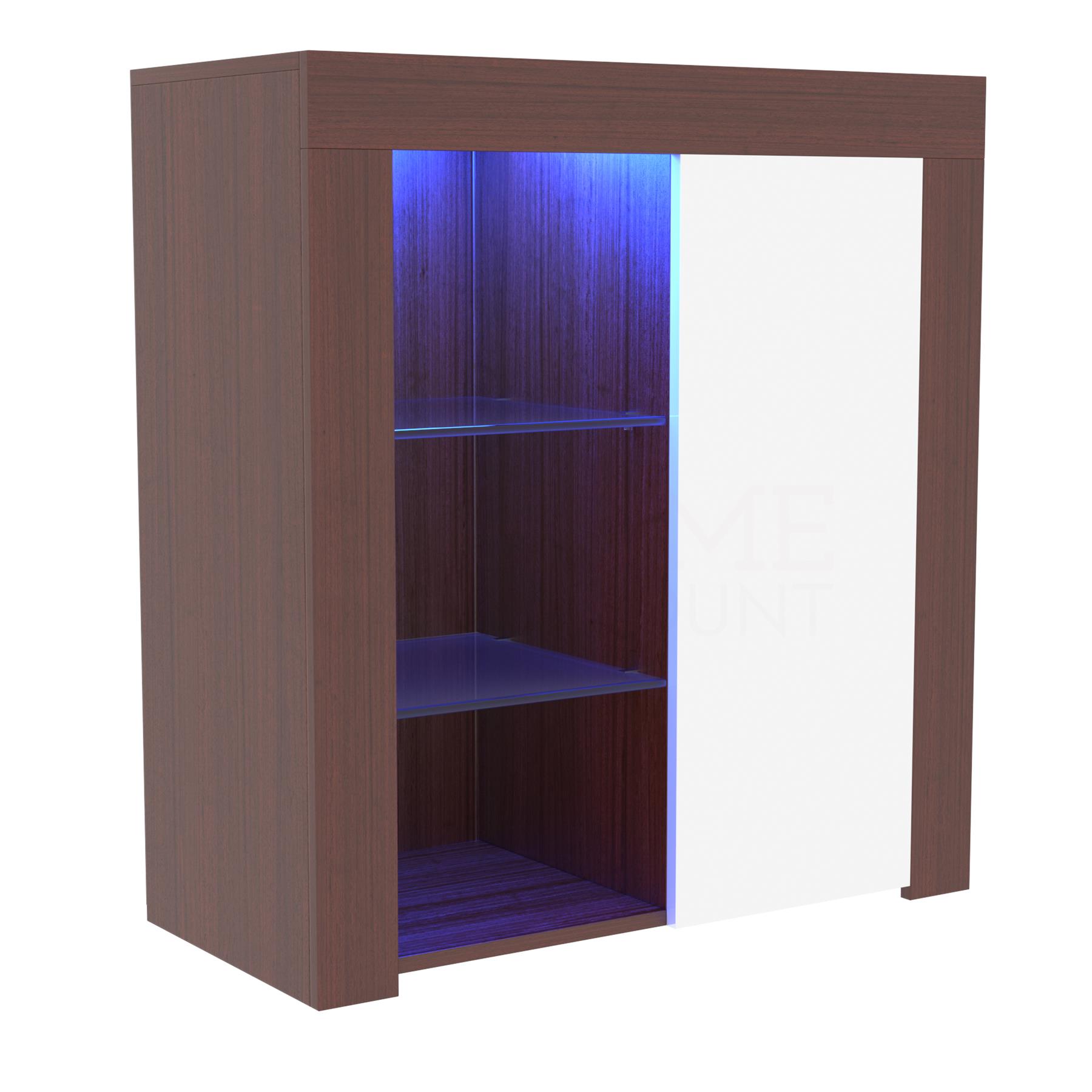Modern LED Sideboard High Gloss Modern Buffet Cupboard Display Cabinet - Picture 23 of 86