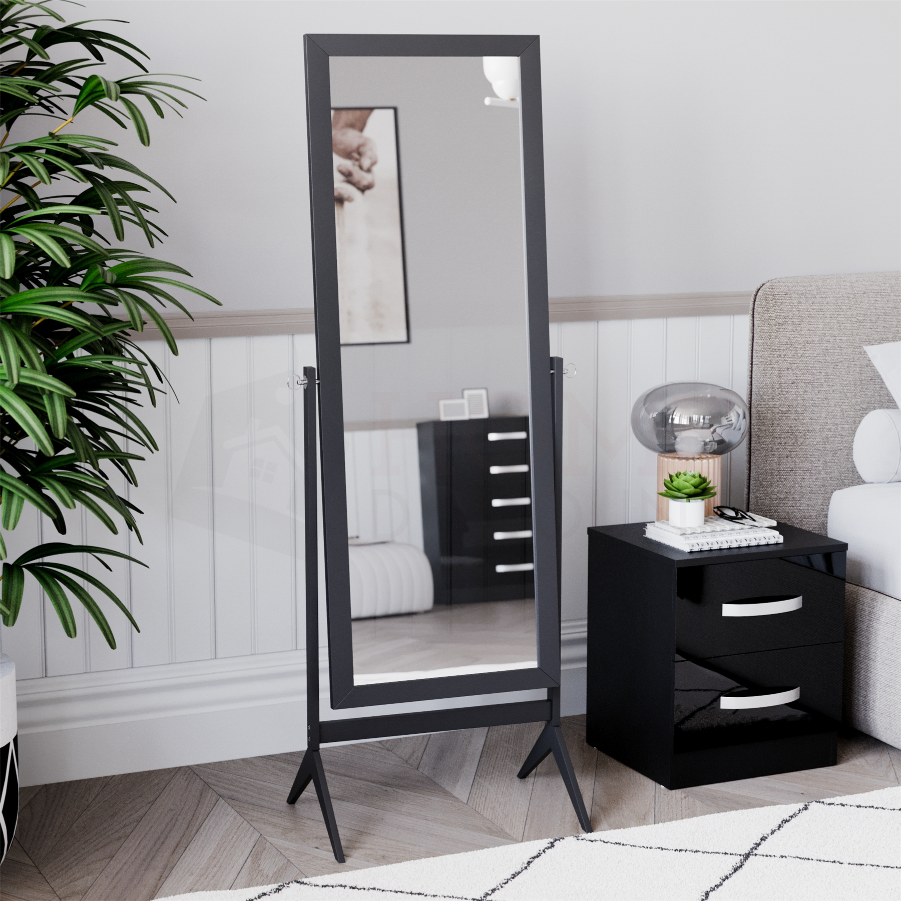 5ft Free Standing Mirror Floor Standing Cheval Full Length Dressing Bedroom - Picture 17 of 31