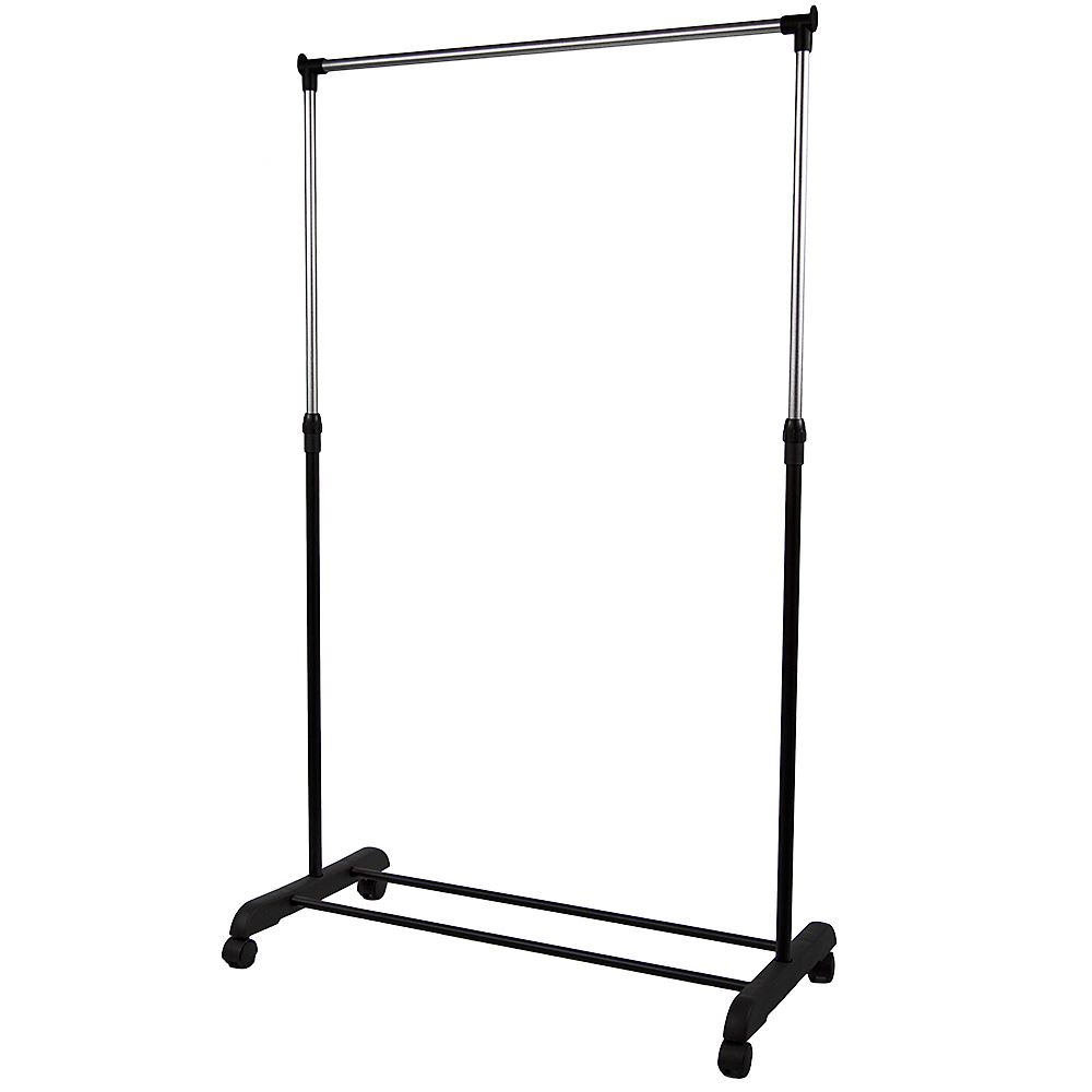 Porta Indumenti Singolo Doppio Argento o Rosa Regolabile Portatile Appendiabiti Binario Stand - Foto 25 di 34
