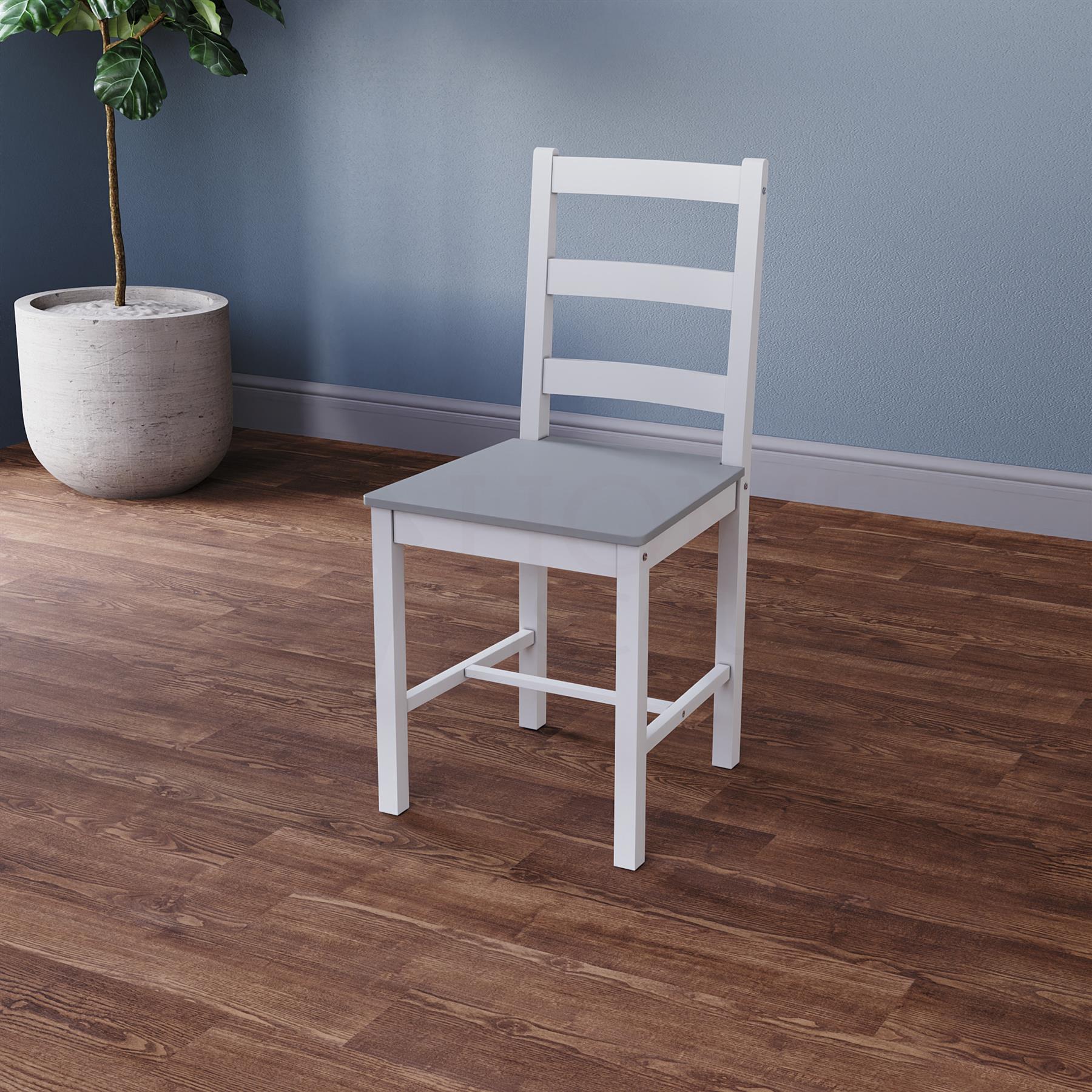 Solid Wood Dining Table and 2 4 Chairs Set Home Kitchen Furniture 3 Colours - Picture 56 of 73