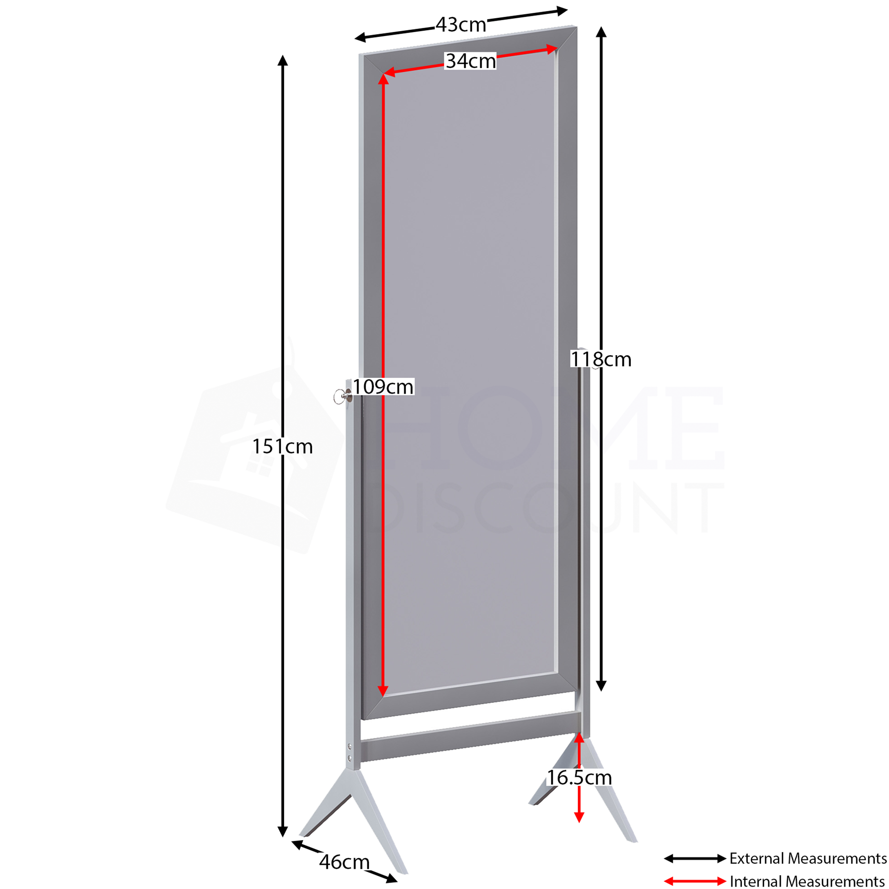 5ft Free Standing Mirror Floor Standing Cheval Full Length Dressing Bedroom - Picture 23 of 31