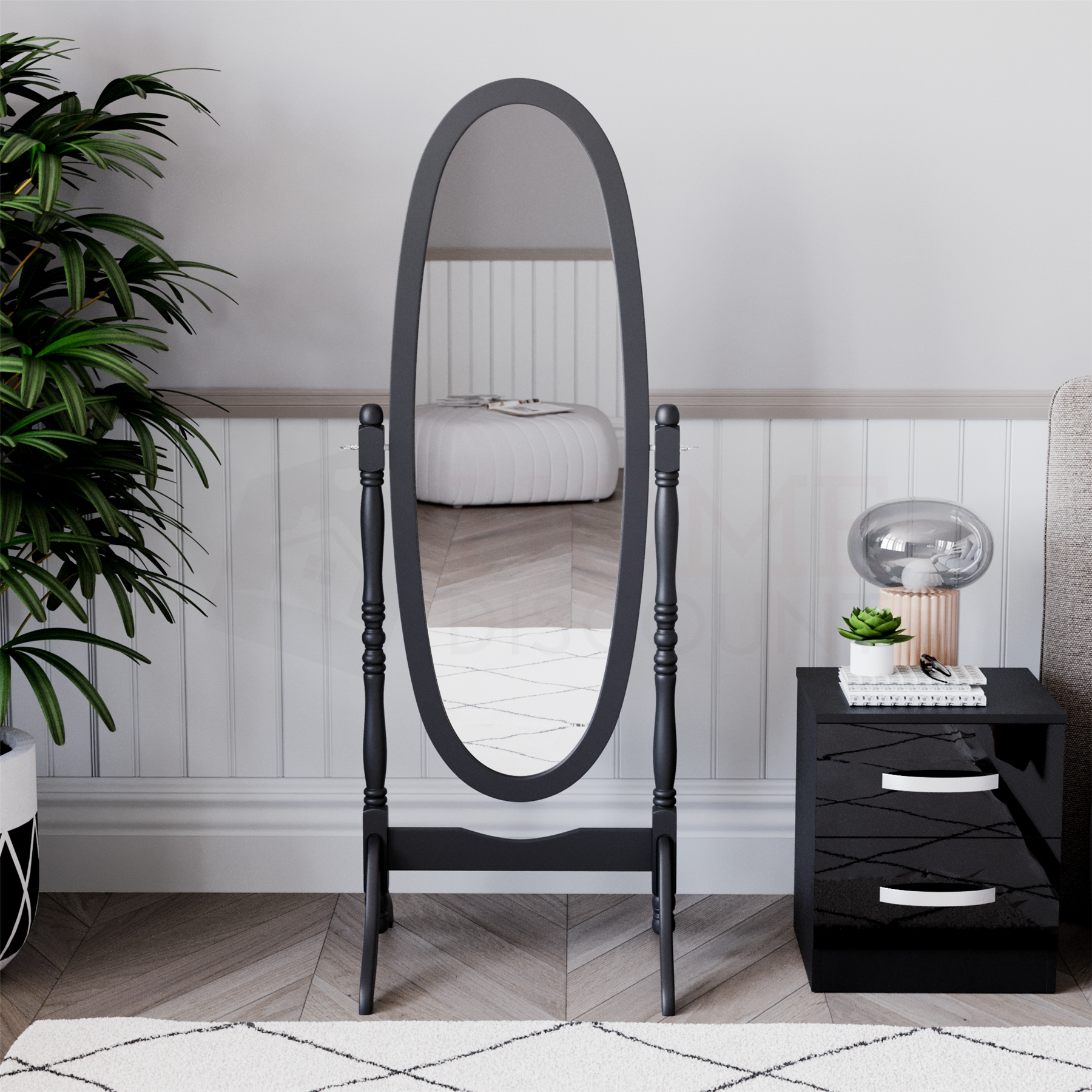 5ft Free Standing Mirror Floor Standing Cheval Full Length Dressing Bedroom - Picture 6 of 31
