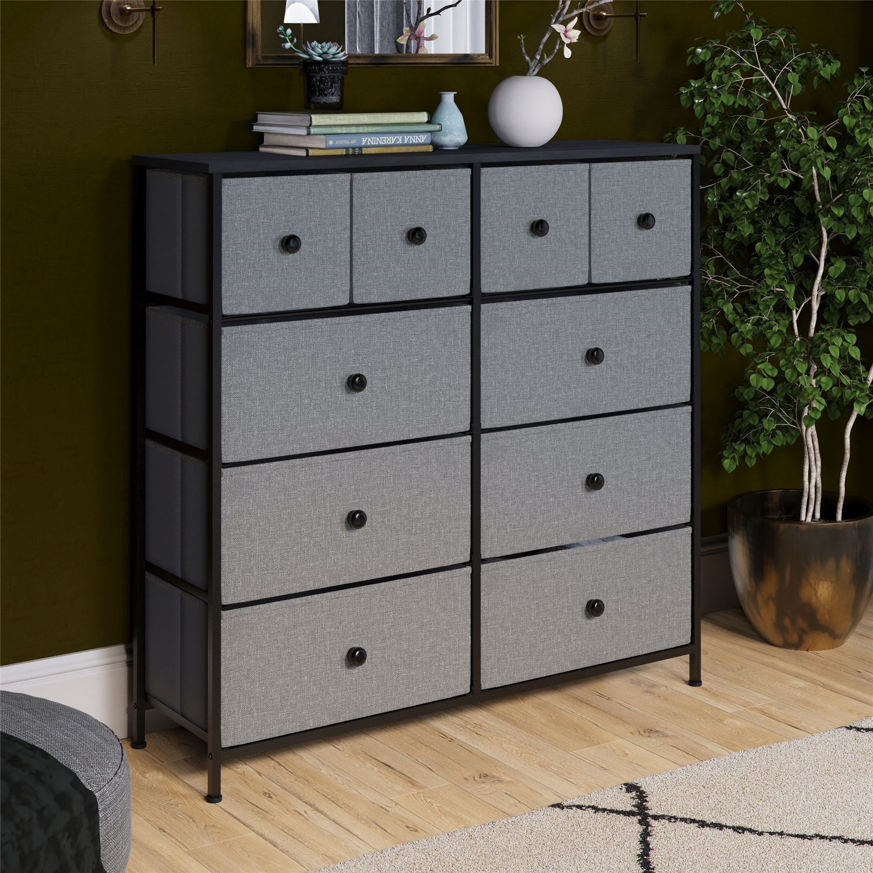 Vida Designs Stoff Kommode Aufbewahrungsschrank Schlafzimmer Flur 'UKFR' - Bild 184 von 193
