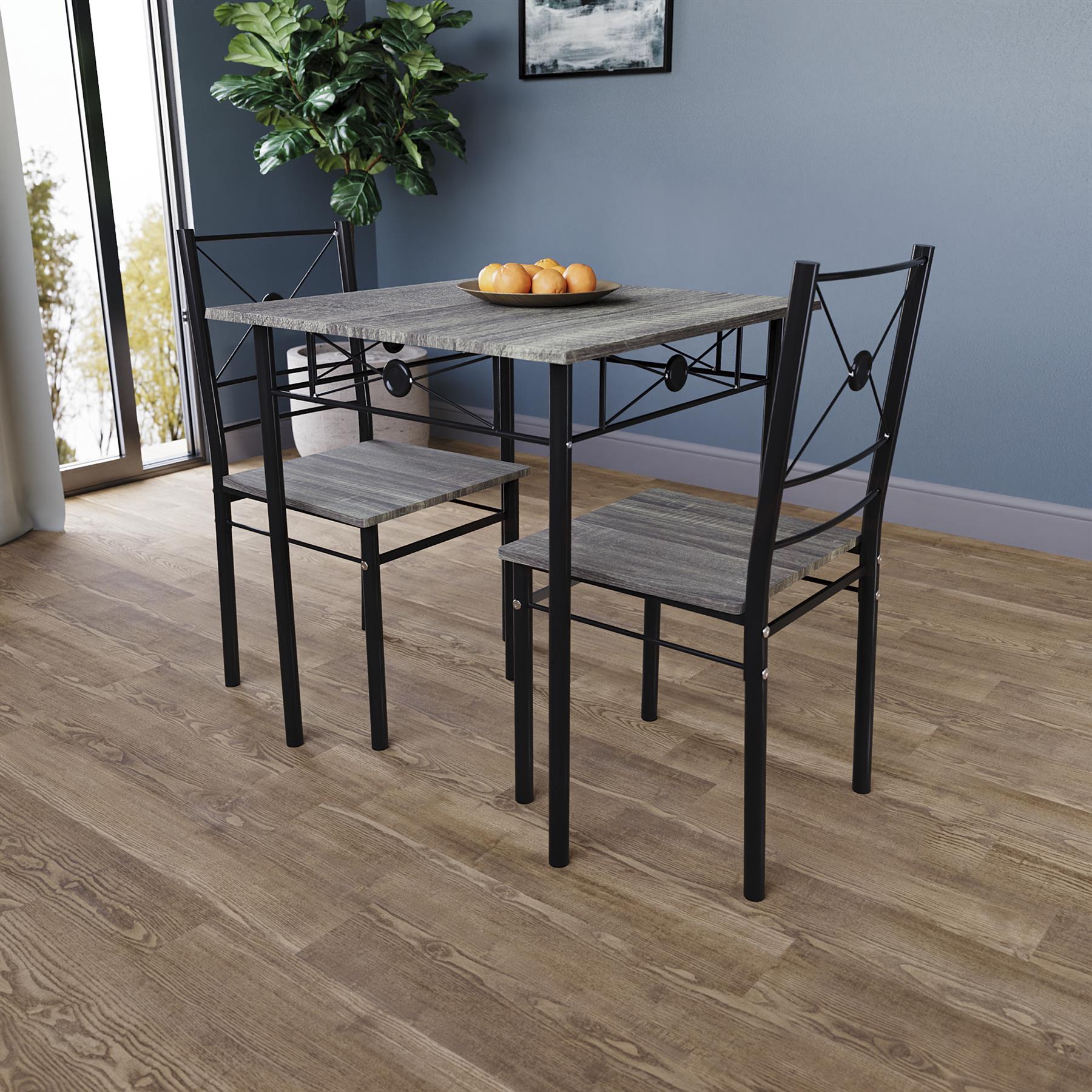 Wooden Dining Table & Chair Set 2 / 4 Seater Bench Chair Kitchen Room Furniture - Picture 38 of 82