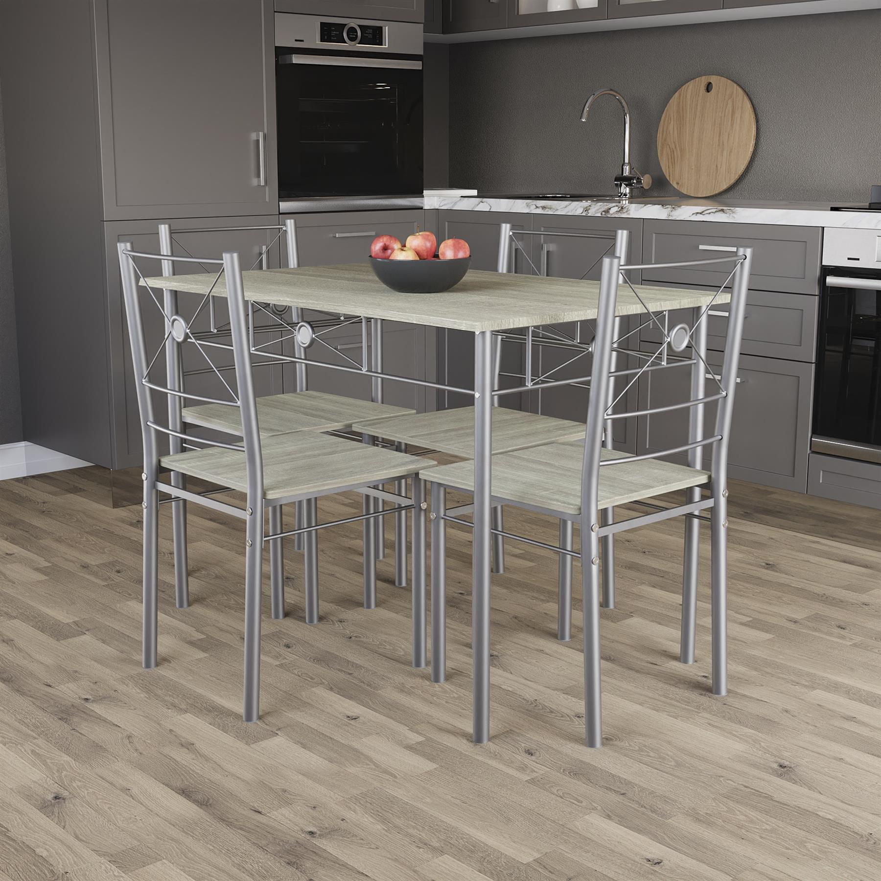 Wooden Dining Table & Chair Set 2 / 4 Seater Bench Chair Kitchen Room Furniture - Picture 77 of 82