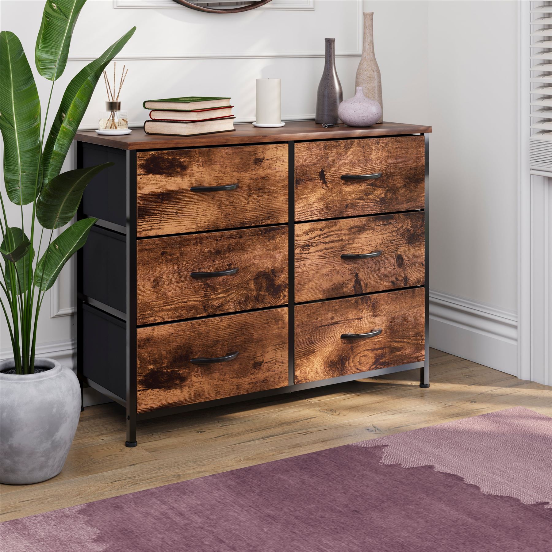 Moderne Stoff Kommode Aufbewahrung Organizer Schlafzimmer Möbel "UKFR" - Bild 38 von 65