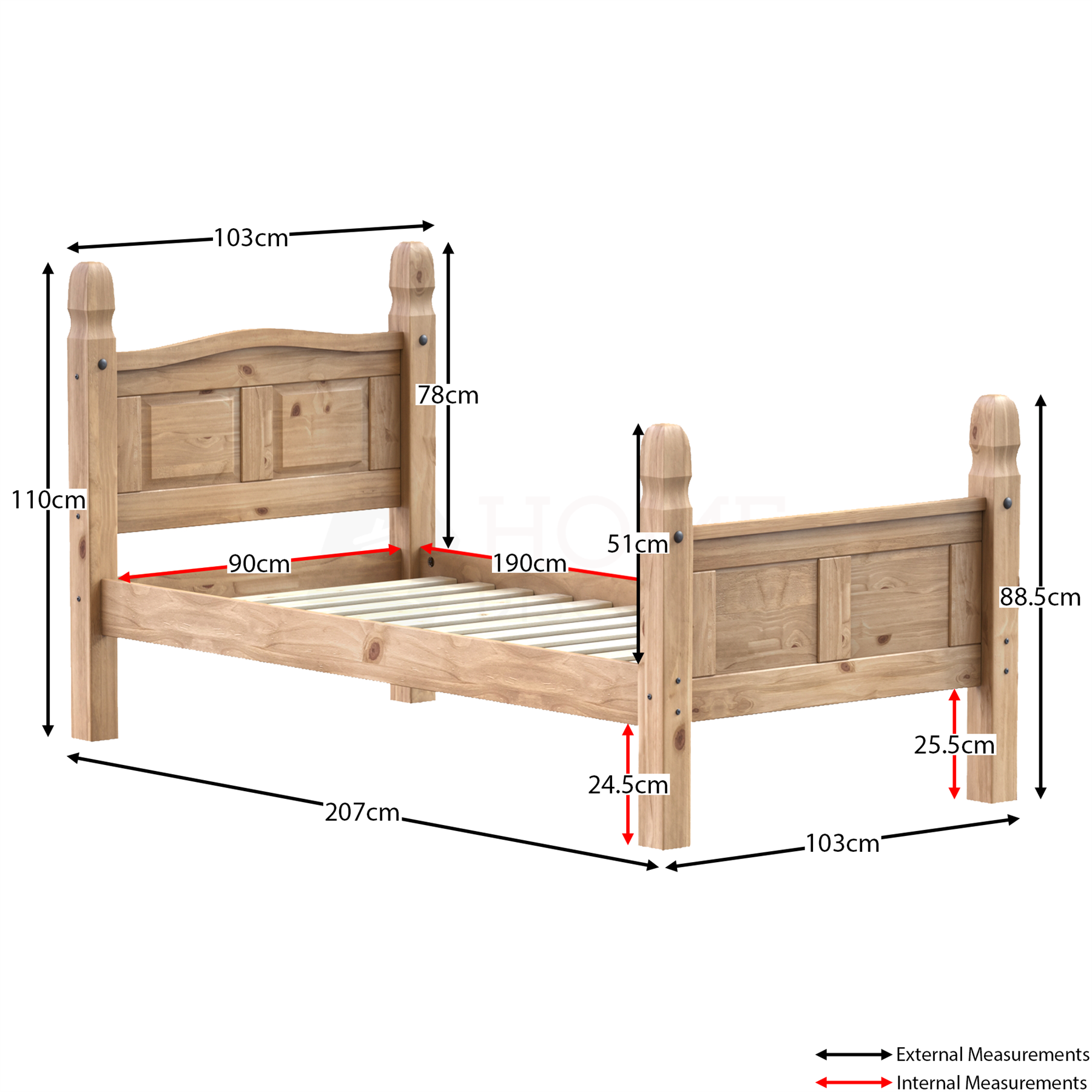 Corona Chest of Drawers Wardrobe Bed Mexican Solid Waxed Pine Bedroom Furniture - Picture 73 of 129