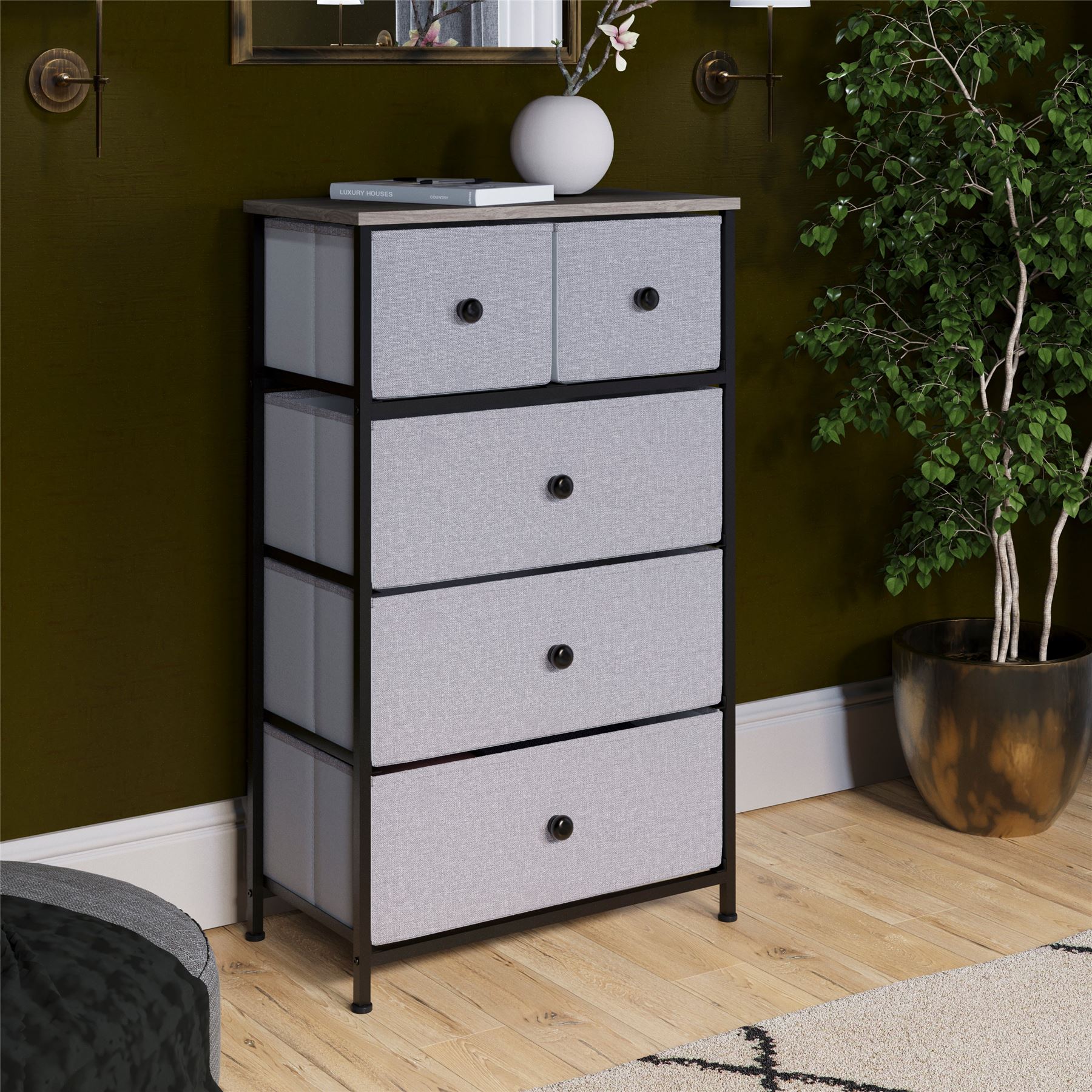 Vida Designs Stoff Kommode Aufbewahrungsschrank Schlafzimmer Flur 'UKFR' - Bild 65 von 193