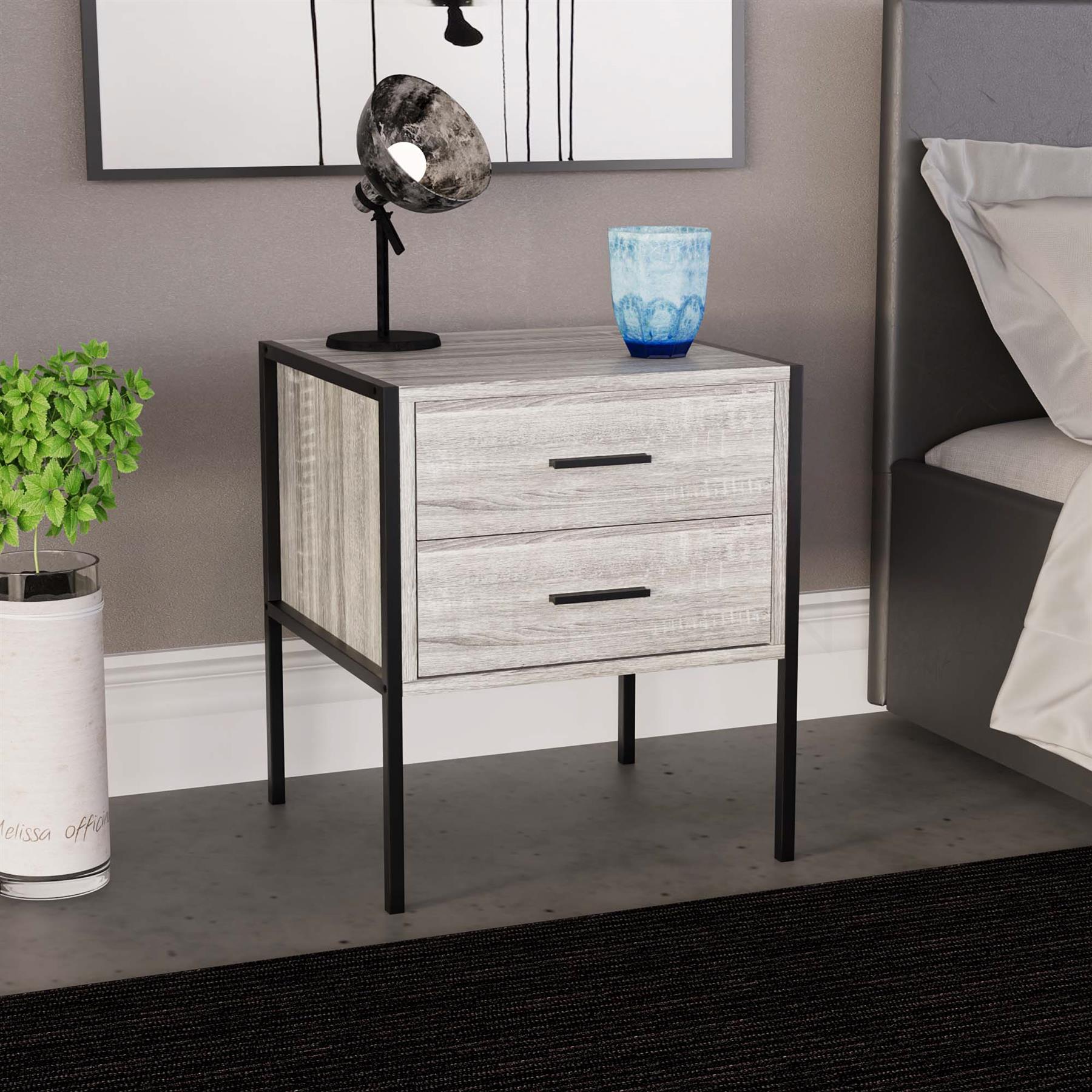 Industrial Chest of Drawers Bedroom Furniture Bedside Chest 1 to 6 Drawers - Picture 20 of 61