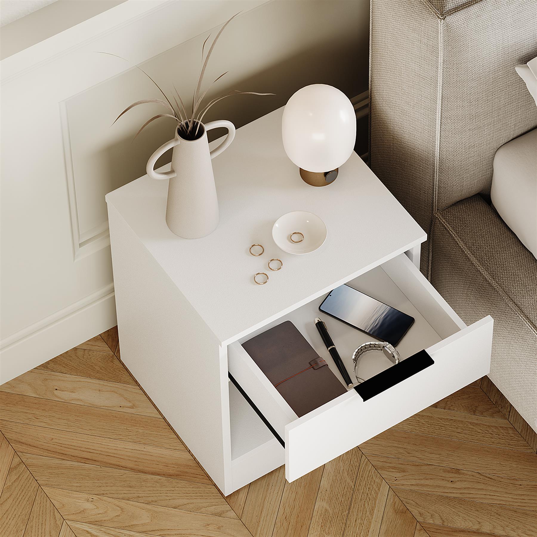 Modern Style Bedroom Chest of Drawers Large Mirrored Wardrobes Furniture Storage - Produktbild 2