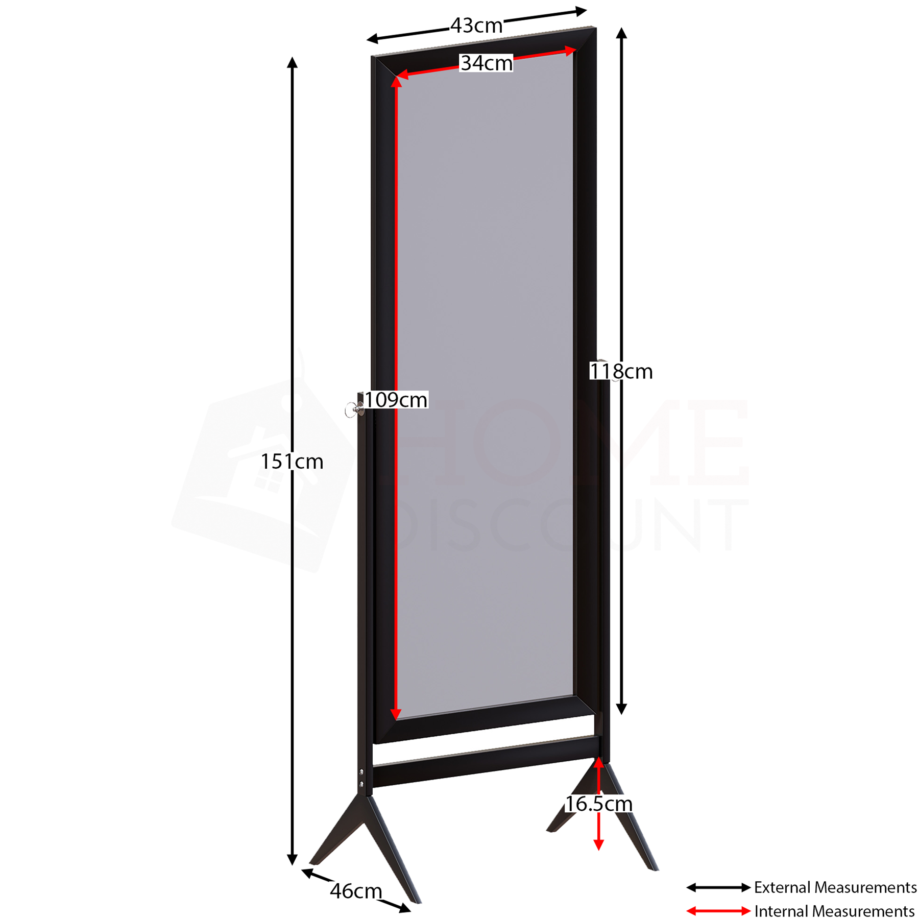 5ft Free Standing Mirror Floor Standing Cheval Full Length Dressing Bedroom - Picture 18 of 31