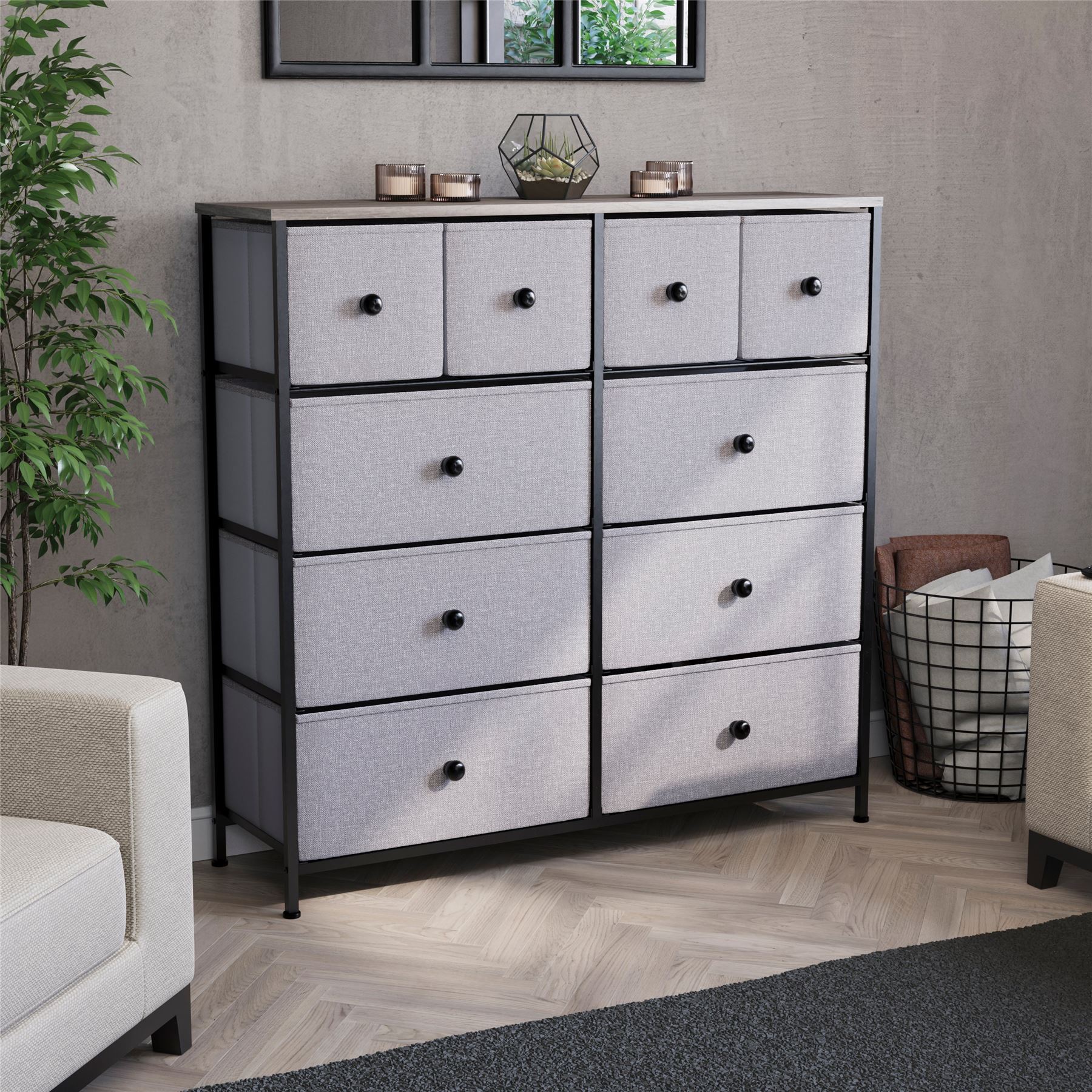 Vida Designs Stoff Kommode Aufbewahrungsschrank Schlafzimmer Flur 'UKFR' - Bild 168 von 193