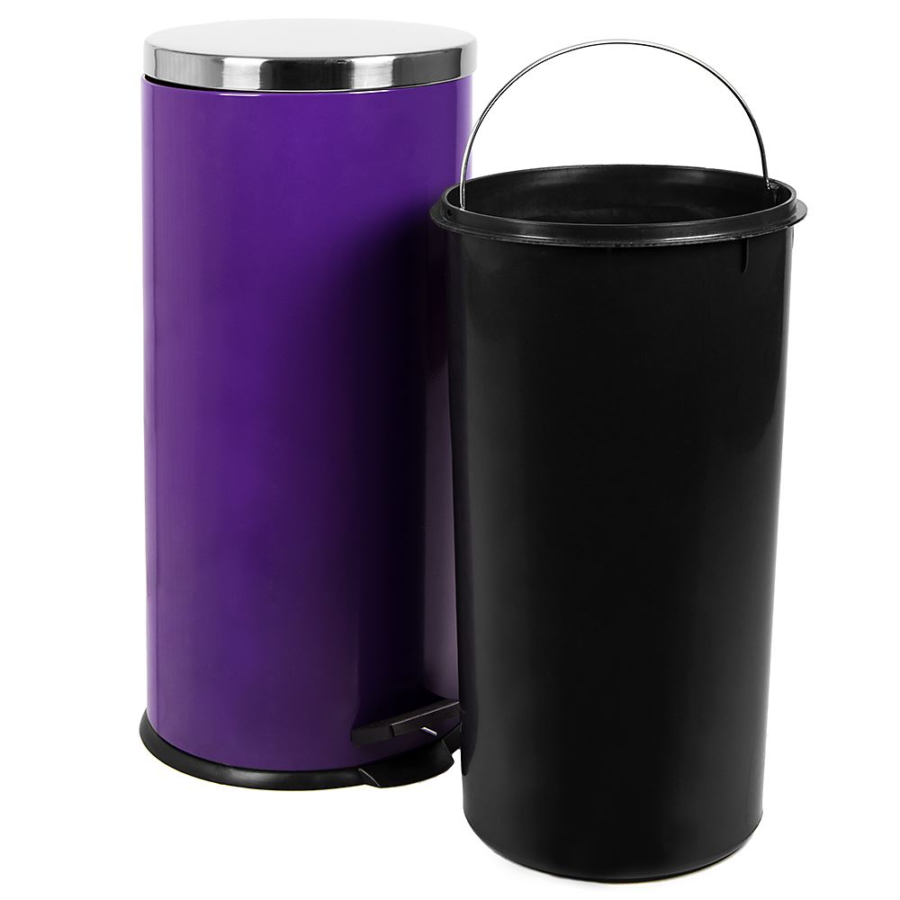 30 Litre Pedal Bin Stainless Steel Bathroom Kitchen Inner Bucket Waste