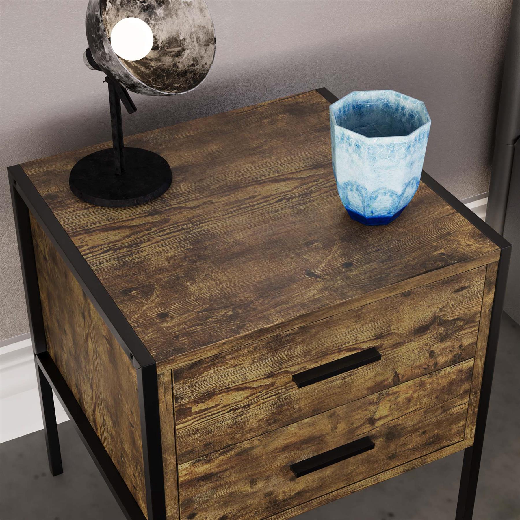 Industrial Chest of Drawers Bedroom Furniture Bedside Chest 1 to 6 Drawers - Picture 16 of 61