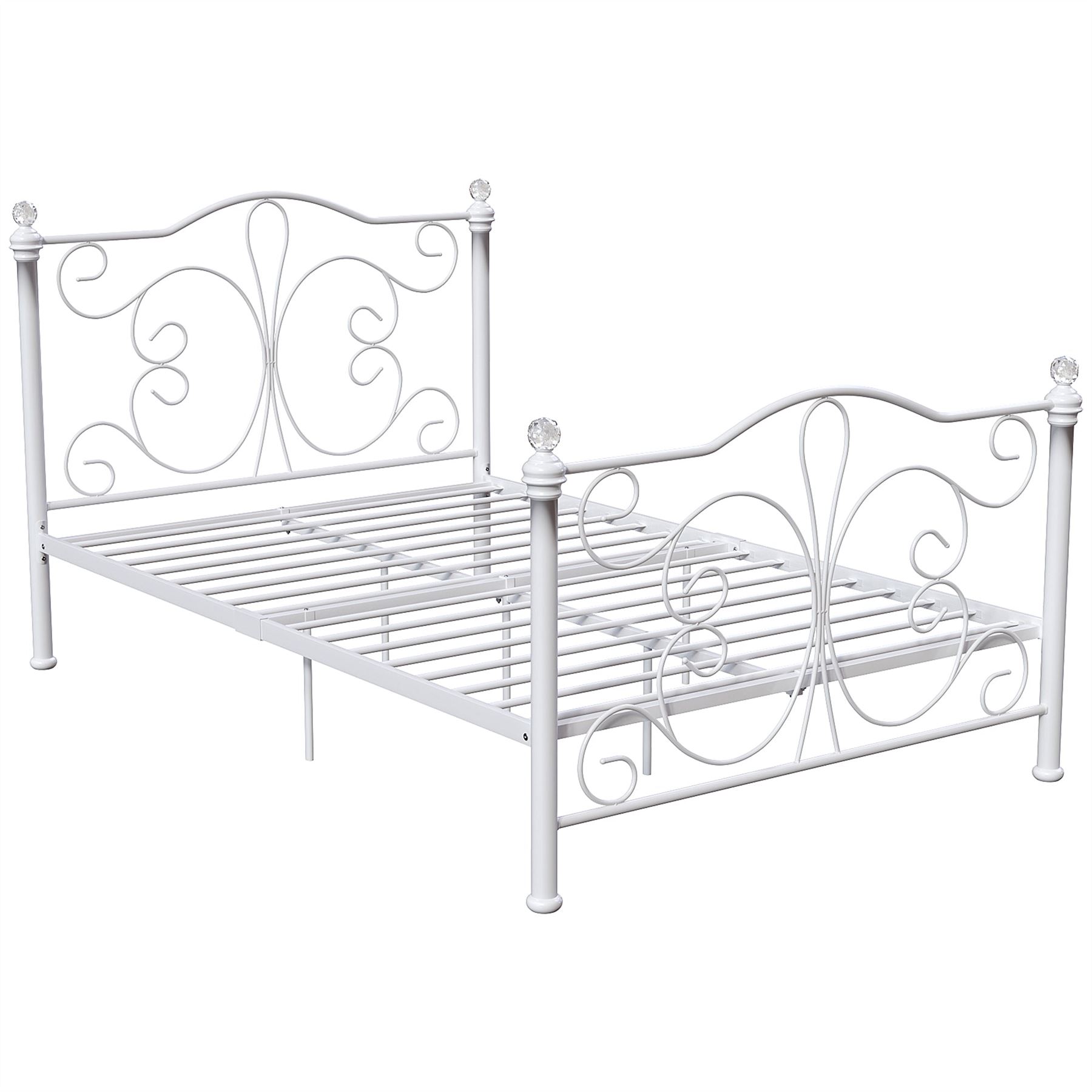 Metal Bed Single Double King Size Slat Base Headboard Set Bedroom Furniture - Picture 98 of 187