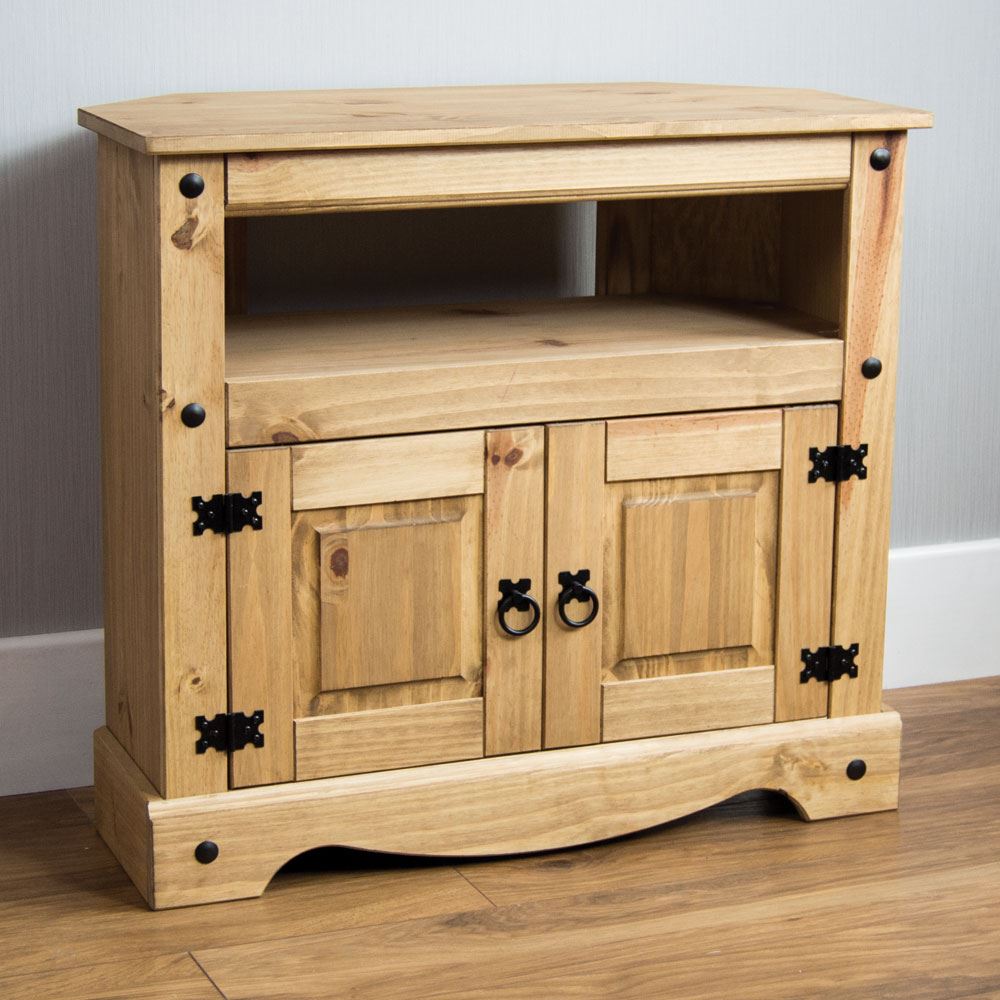 Corona Panama TV Media DVD Unit Solid Pine Wood Mexican Rustic Furniture