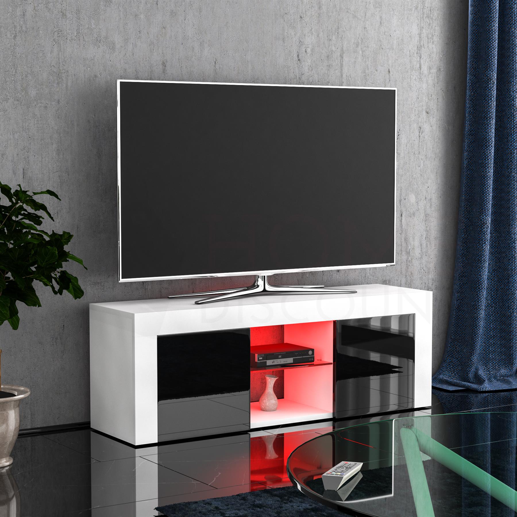 Unidad de gabinete de Soporte de TV LED Eclipse 2 Puertas Mdf Mate