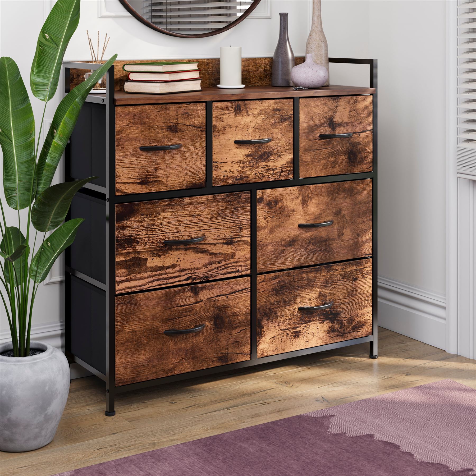 Moderne Stoff Kommode Aufbewahrung Organizer Schlafzimmer Möbel "UKFR" - Bild 47 von 65