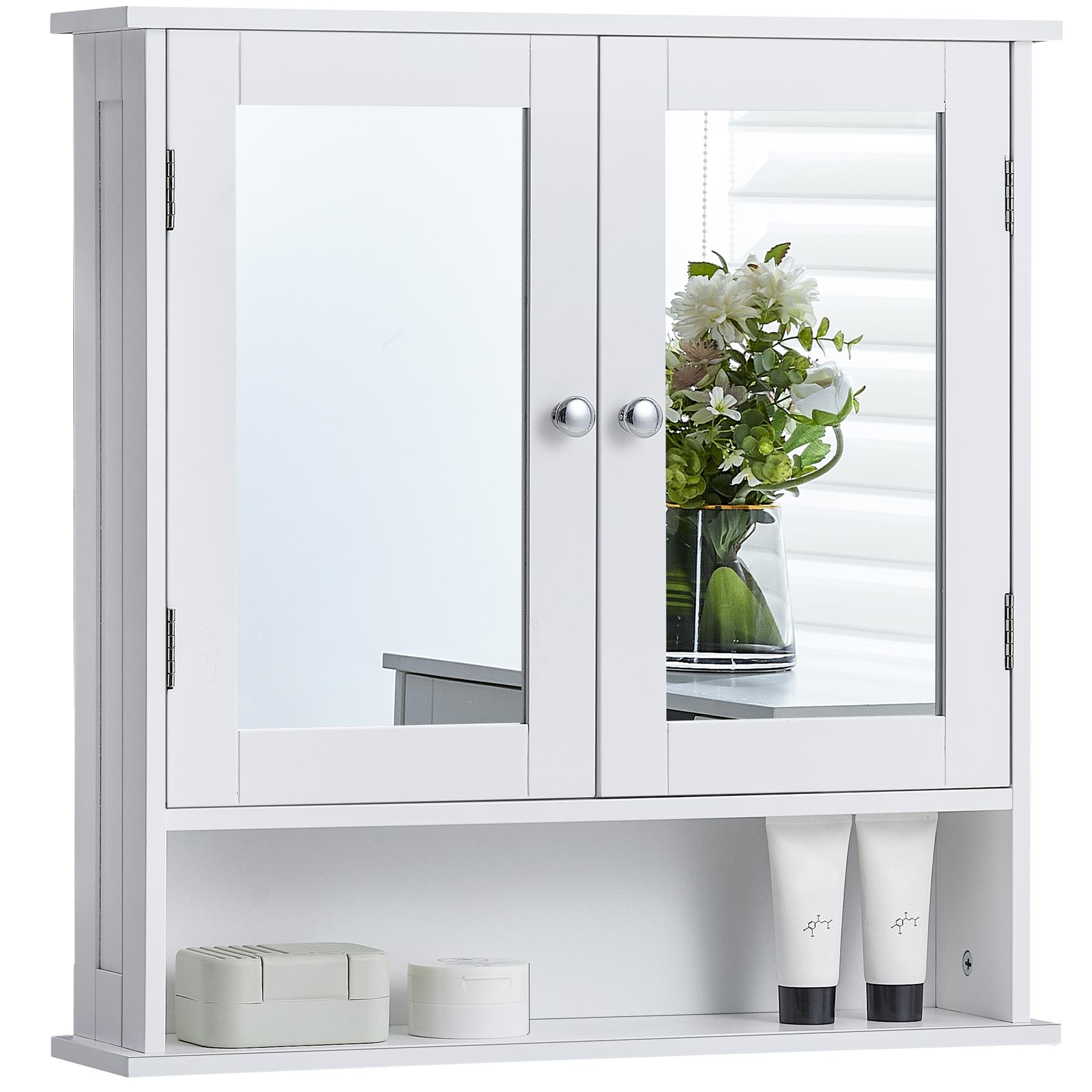Bathroom Cabinet Cupboard Tallboy Drawers Storage Furniture White Grey Mirror