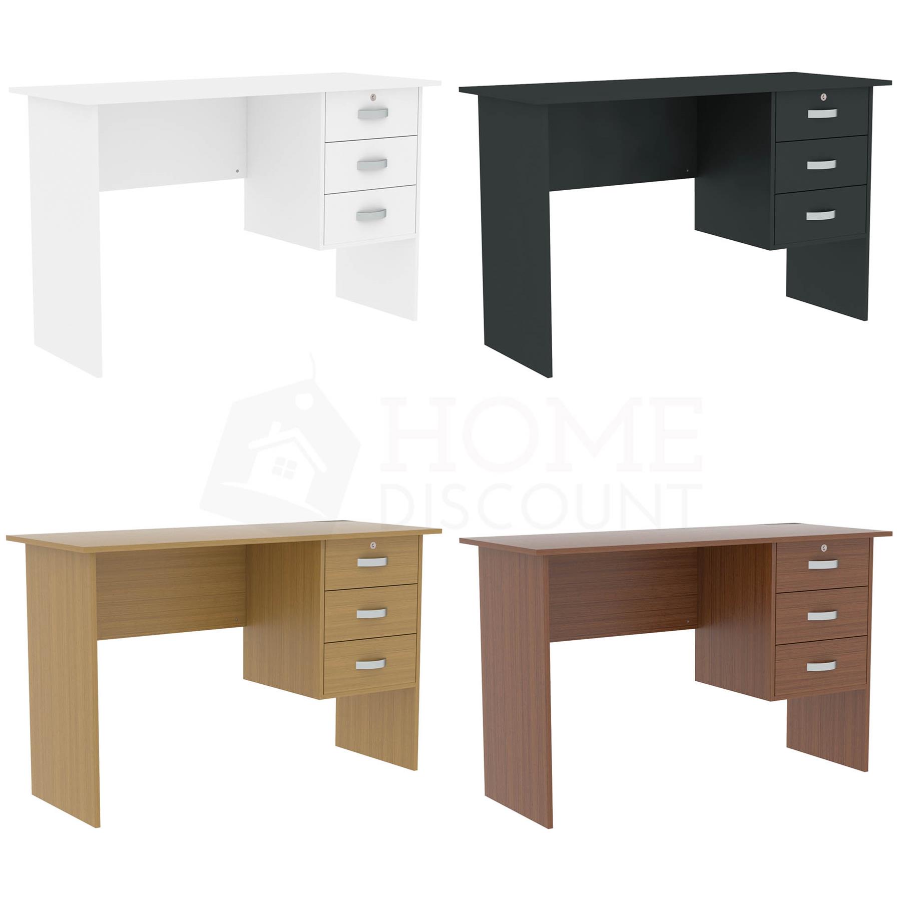 Computertisch 3 Schubladen Laptop Tisch Büro Arbeitsstation Studium