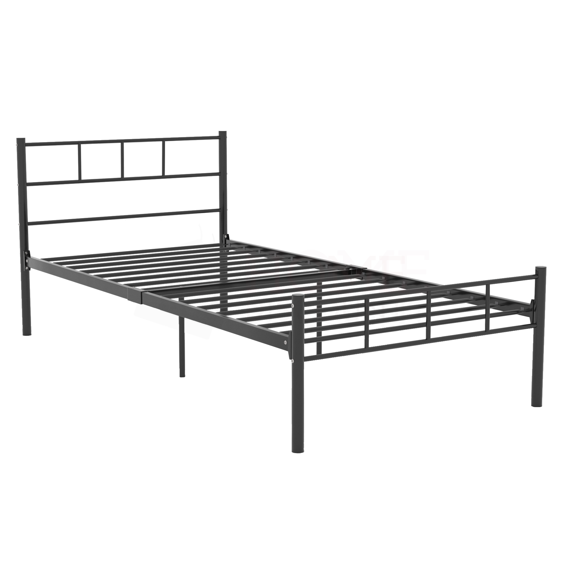 Metal Bed Single Double King Size Slat Base Headboard Set Bedroom