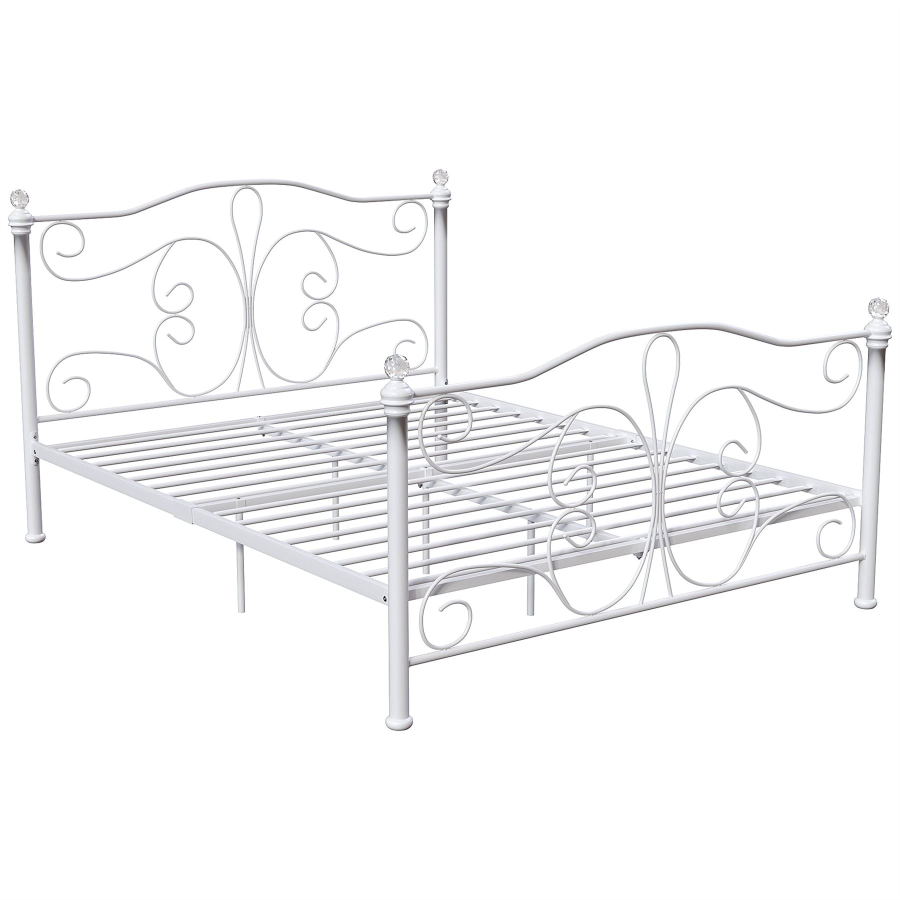 Metal Bed Single Double King Size Slat Base Headboard Set Bedroom Furniture - Picture 114 of 187