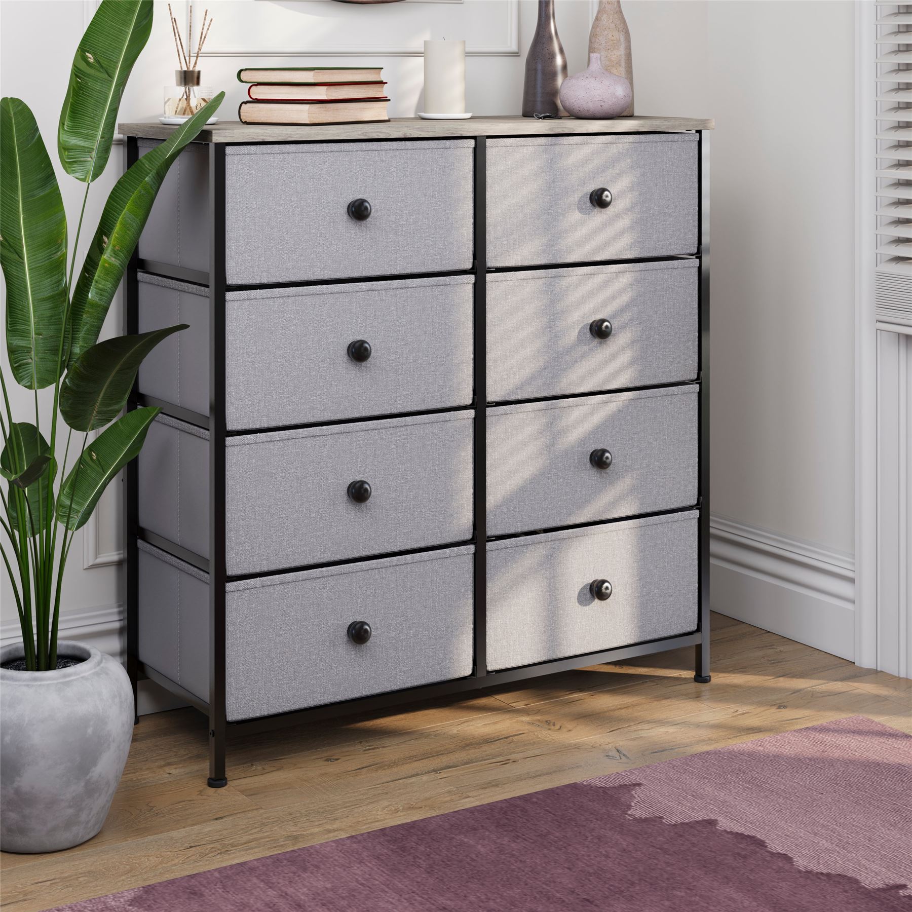 Vida Designs Stoff Kommode Aufbewahrungsschrank Schlafzimmer Flur 'UKFR' - Bild 148 von 193
