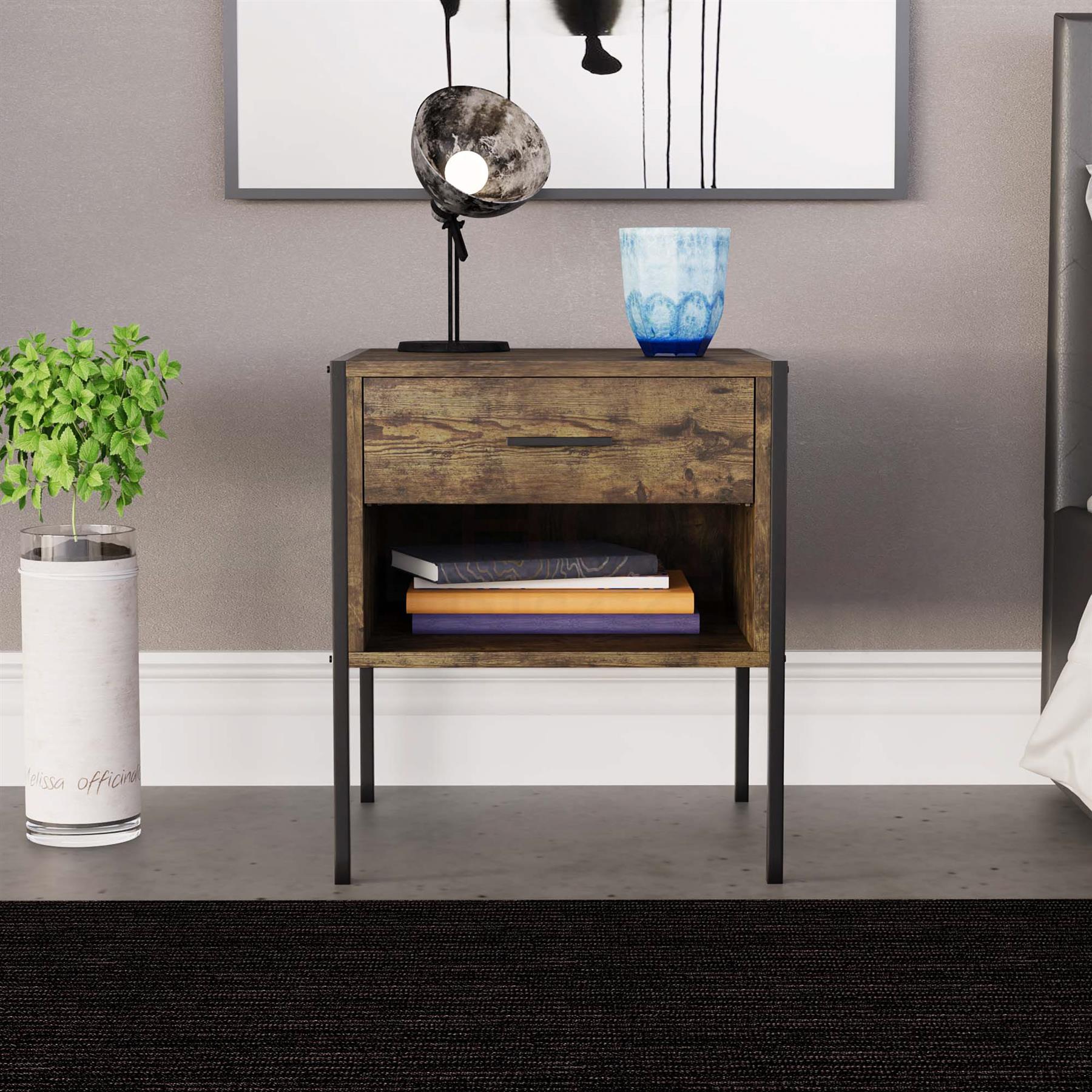 Industrial Chest of Drawers Bedroom Furniture Bedside Chest 1 to 6 Drawers - Picture 7 of 61