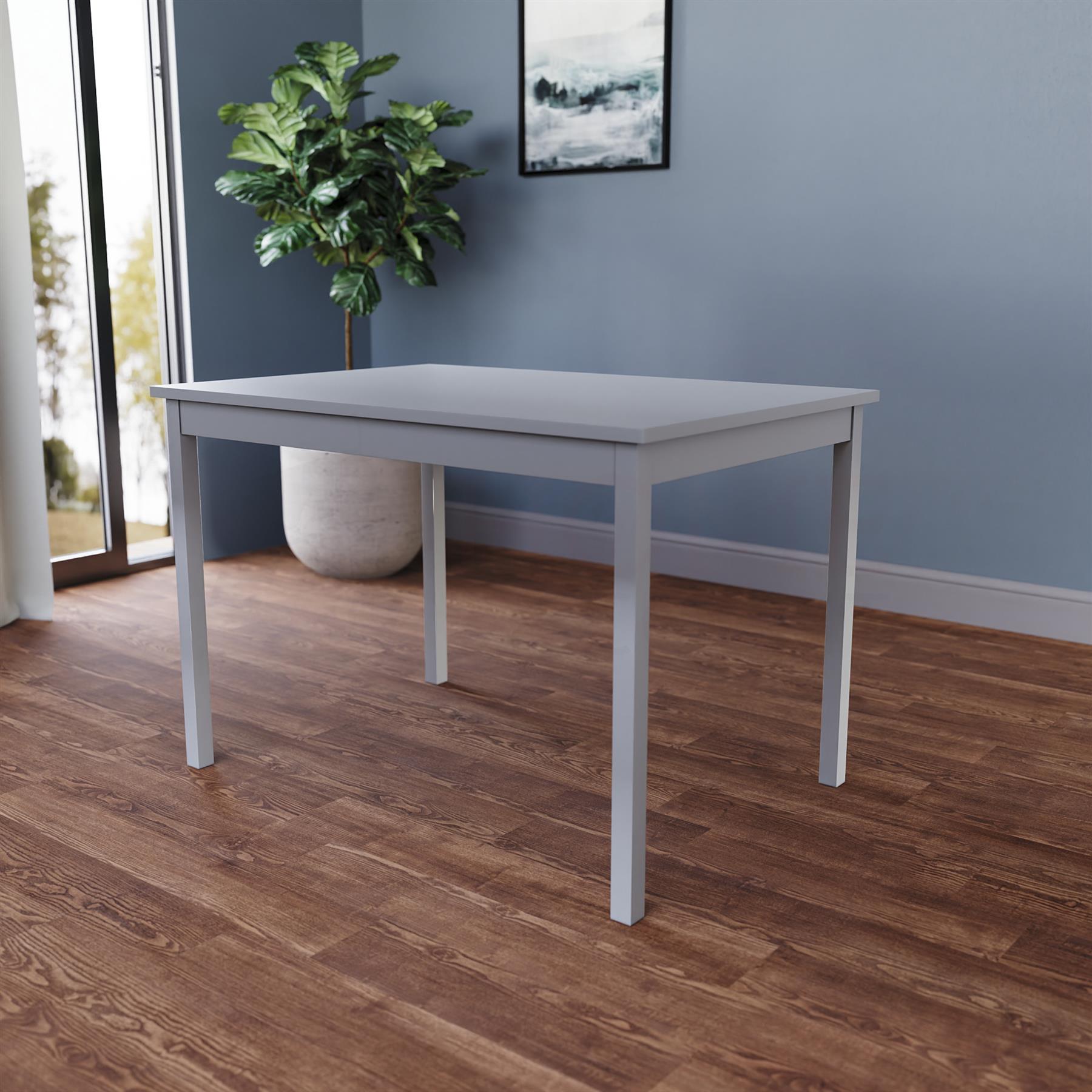 Solid Wood Dining Table and 2 4 Chairs Set Home Kitchen Furniture 3 Colours - Picture 39 of 73