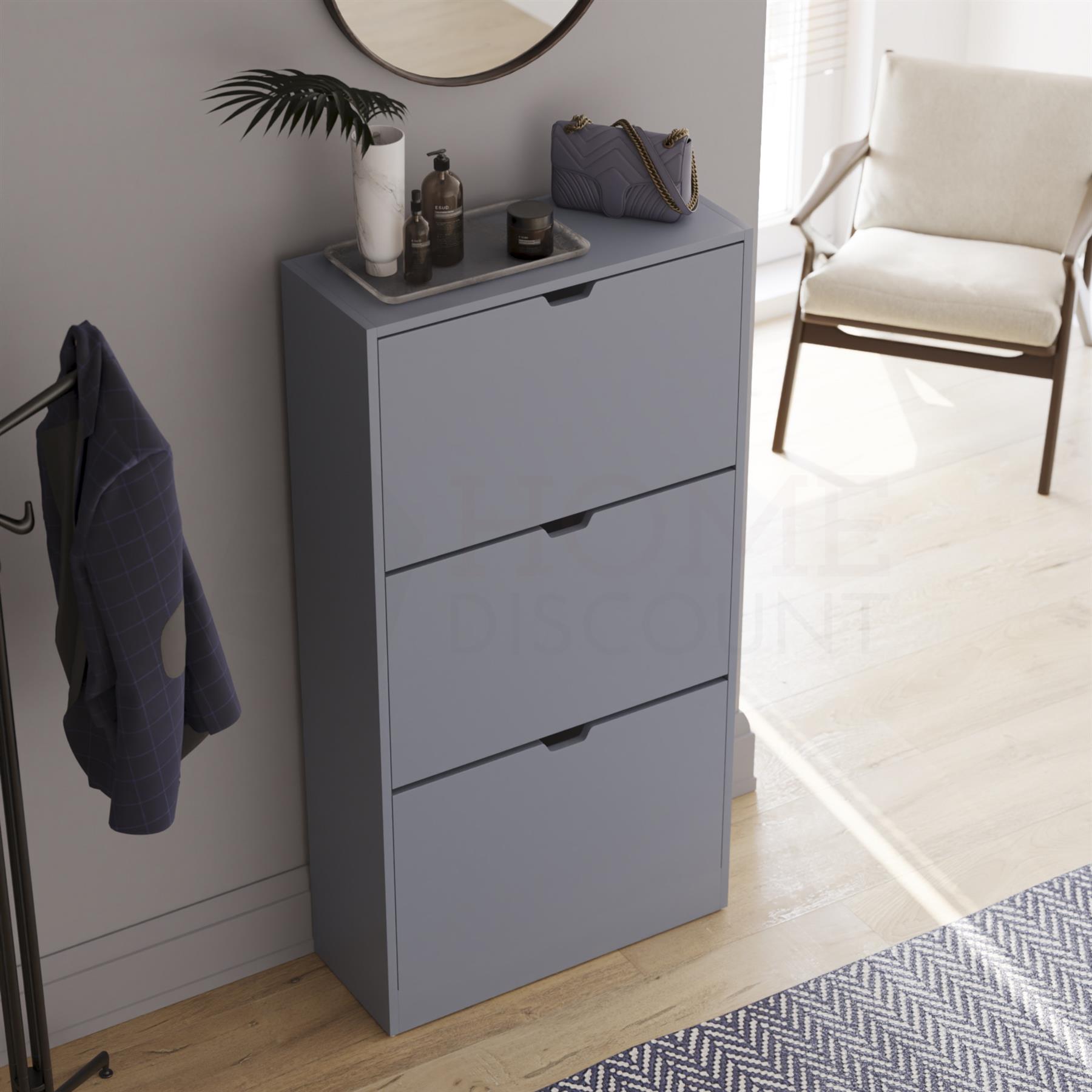 Shoe Rack Shoes Storage Cabinet Wooden Cupboard 2 3 Drawer Organiser 100% FSC - Picture 45 of 61