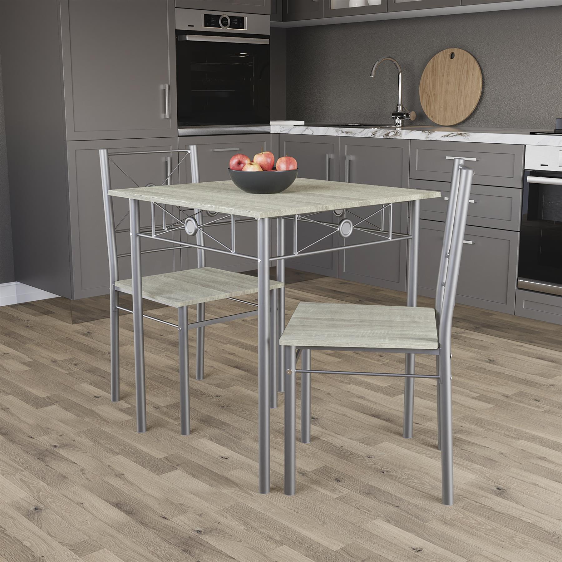 Wooden Dining Table & Chair Set 2 / 4 Seater Bench Chair Kitchen Room Furniture - Picture 50 of 82