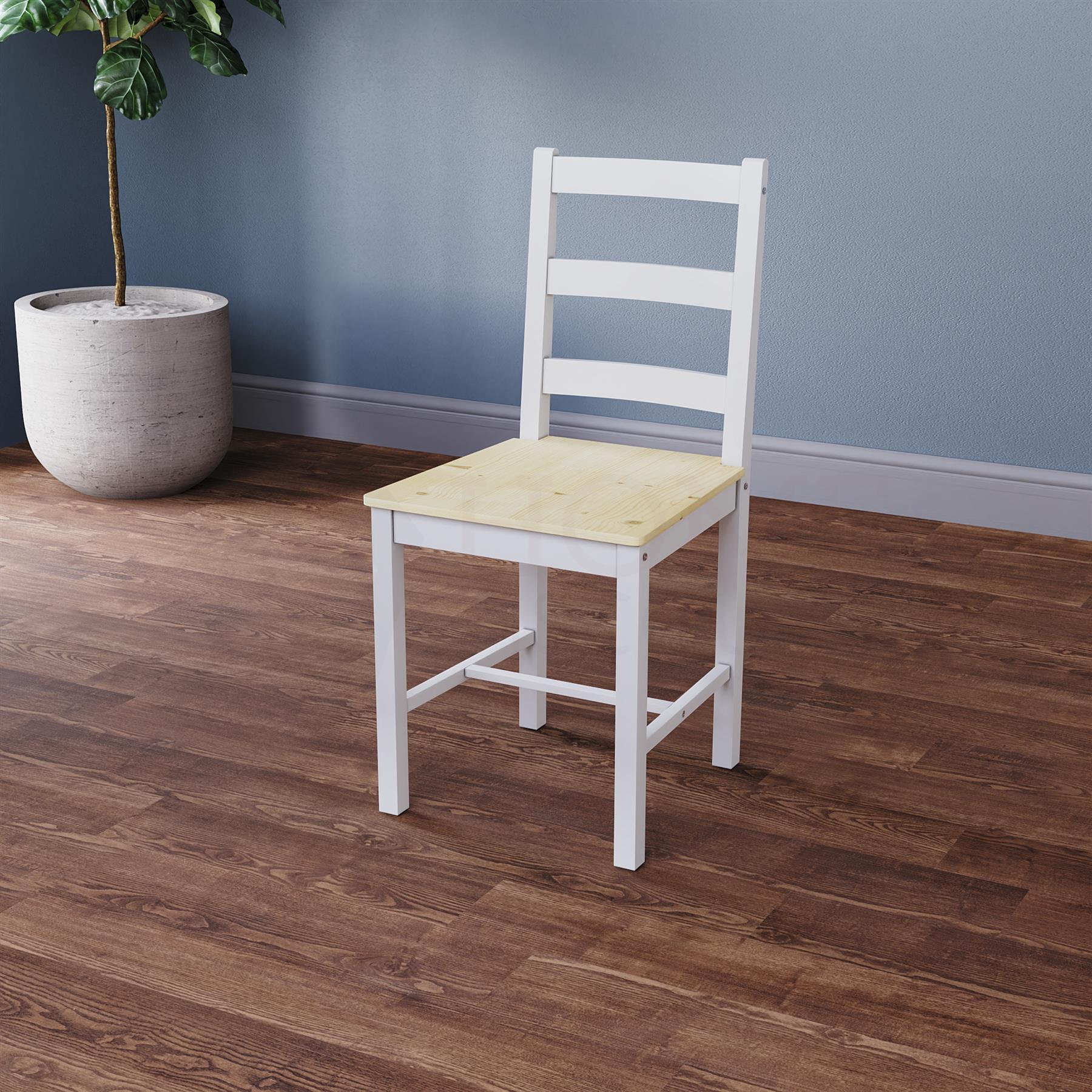 Solid Wood Dining Table and 2 4 Chairs Set Home Kitchen Furniture 3 Colours - Picture 24 of 73