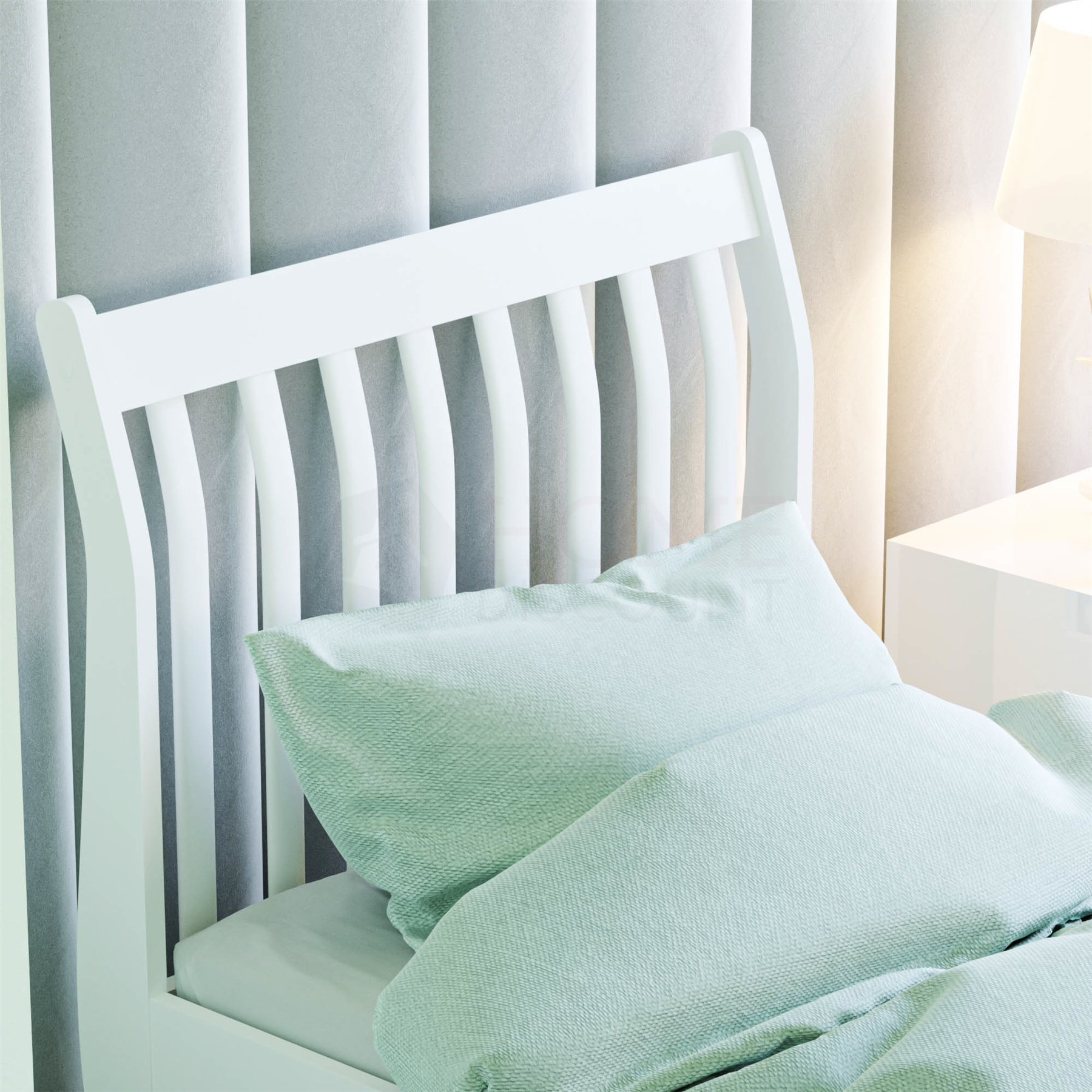 3ft Single Bed White Wooden Bed Frame Memory Foam Mattress Children Kids Bed - Picture 20 of 22
