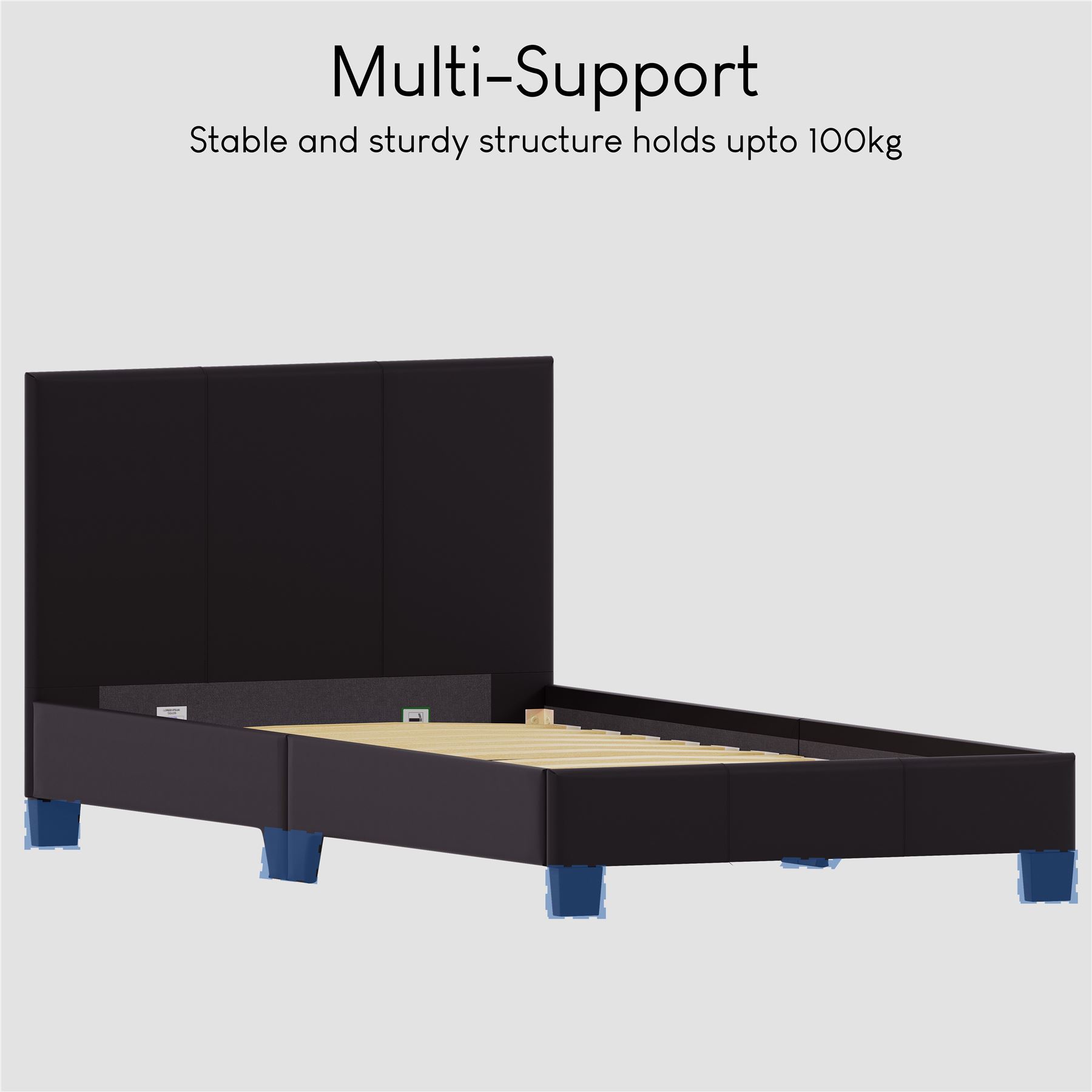 Ottoman Storage Bed Gas Lift Double King Size Leather Bed Slatted Base Headboard - Picture 83 of 137