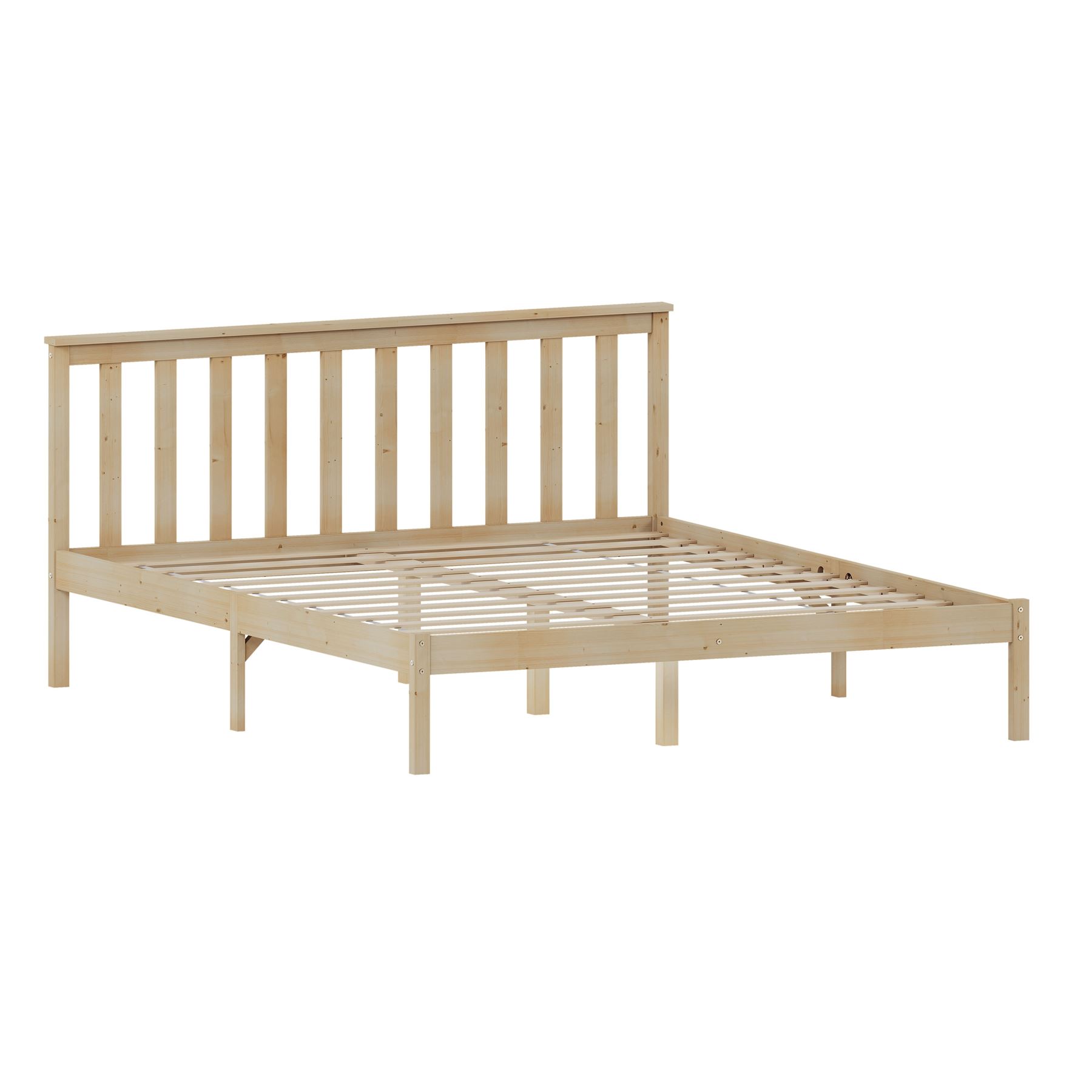Holzbett Milan Single Double King Size 3 Fuß 4 Fuß 6 5 Fuß Rahmen Matratze Weiß Kiefer - Bild 10 von 37