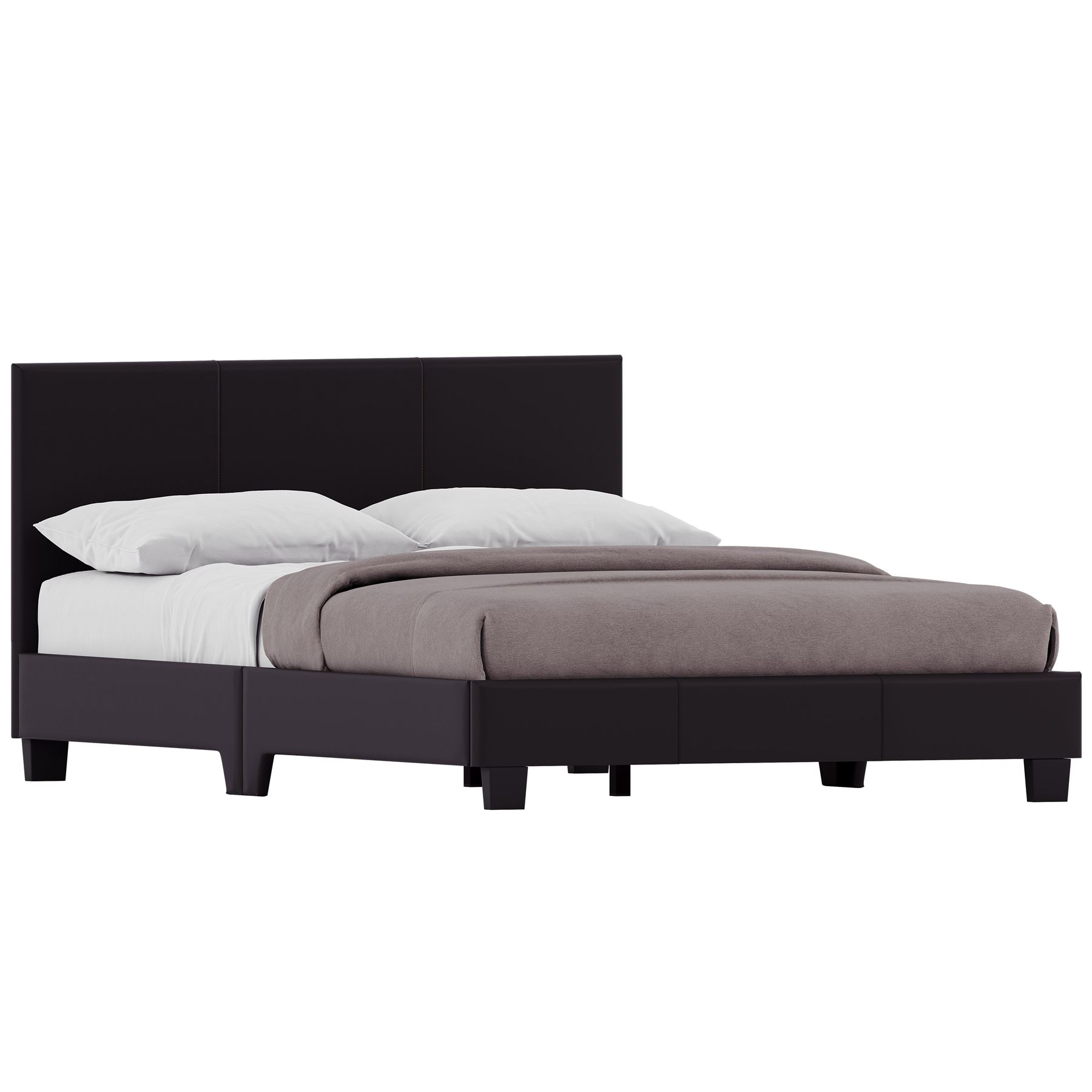Ottoman Storage Bed Gas Lift Double King Size Leather Bed Slatted Base Headboard - Picture 112 of 137