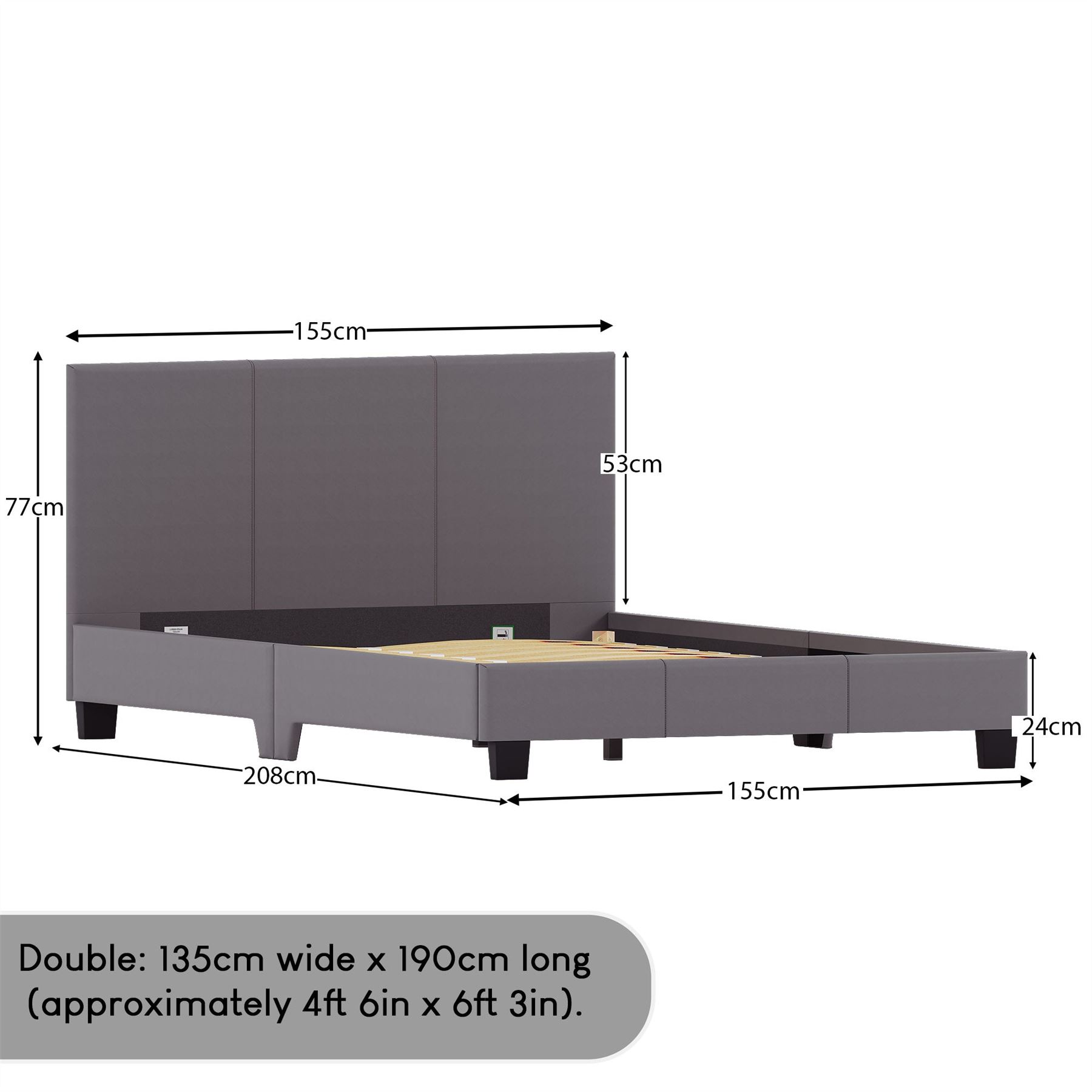 Bed Faux Leather Small Double King Size 3FT 4Ft 5Ft Ottoman Storage UKFR - Picture 36 of 75