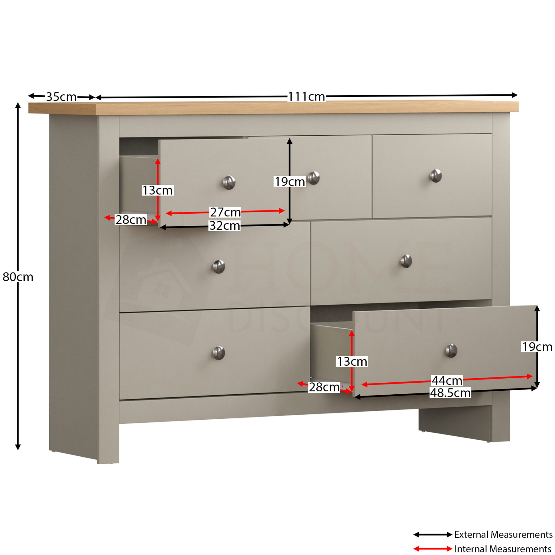Arlington Chest of Drawers Table Bookcase Sideboard Bedroom Living Room MDF Grey - Picture 159 of 210