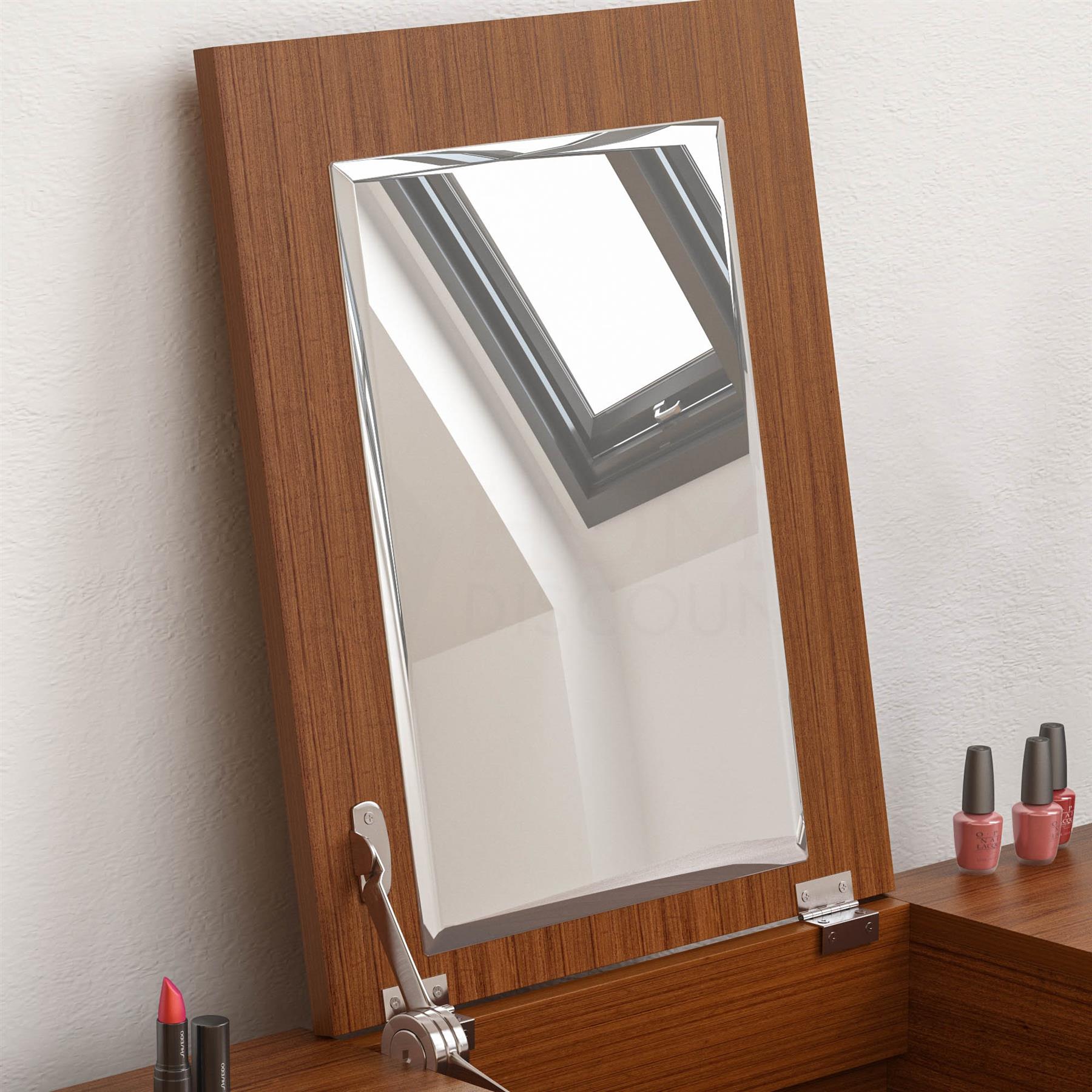 Dressing Table & Stool Set Mirror Cabinet 3 Drawers Storage Cabinet Makeup Desk - Picture 19 of 107