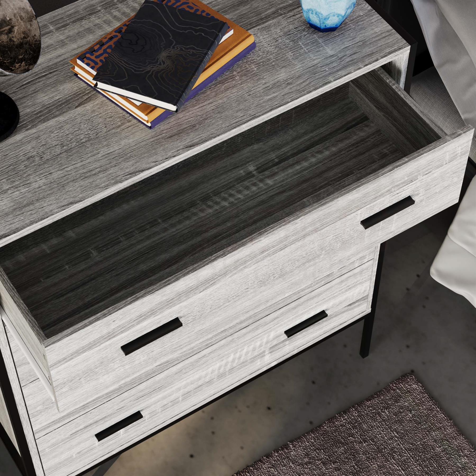 Industrial Chest of Drawers Bedroom Furniture Bedside Chest 1 to 6 Drawers - Picture 49 of 61
