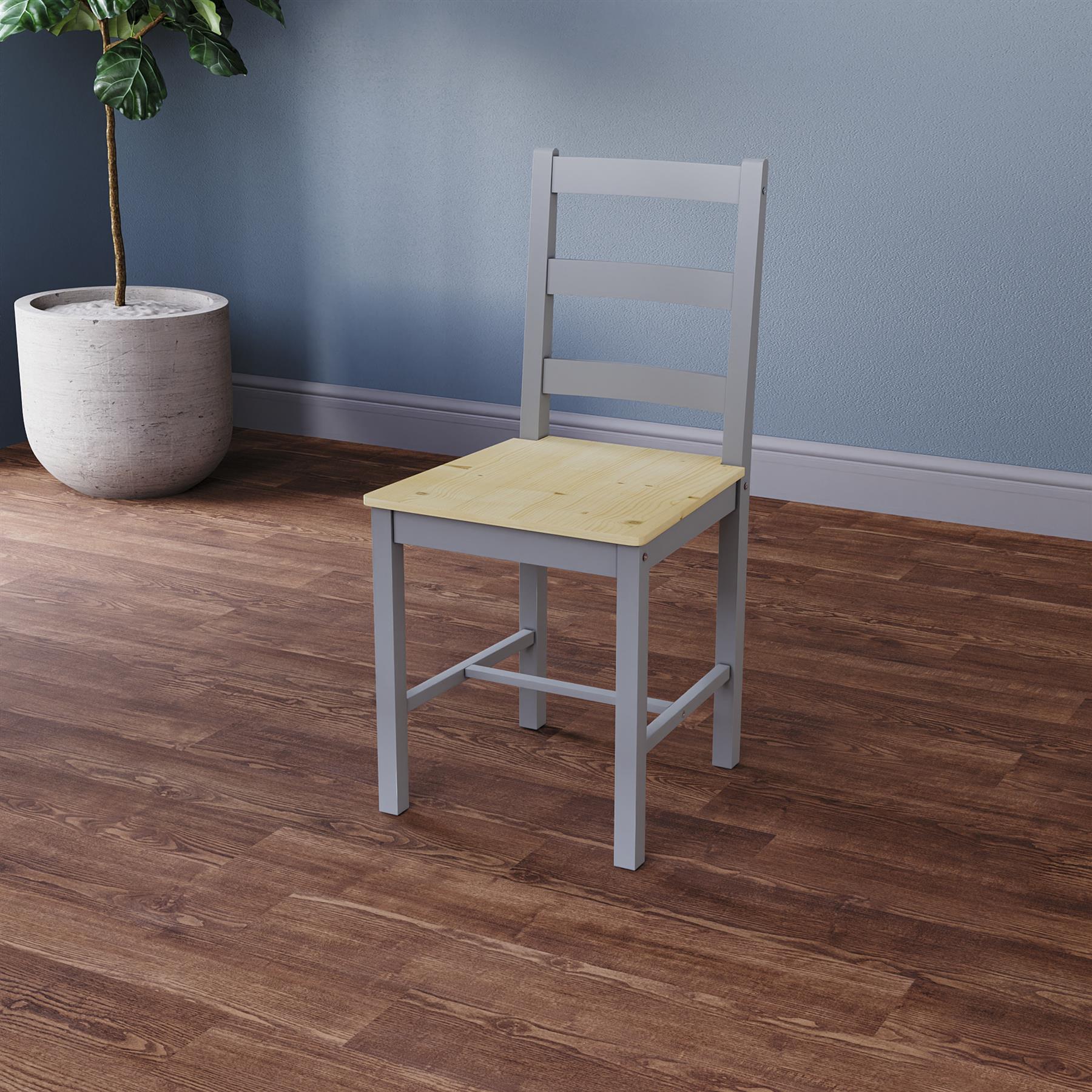 Solid Wood Dining Table and 2 4 Chairs Set Home Kitchen Furniture 3 Colours - Picture 64 of 73