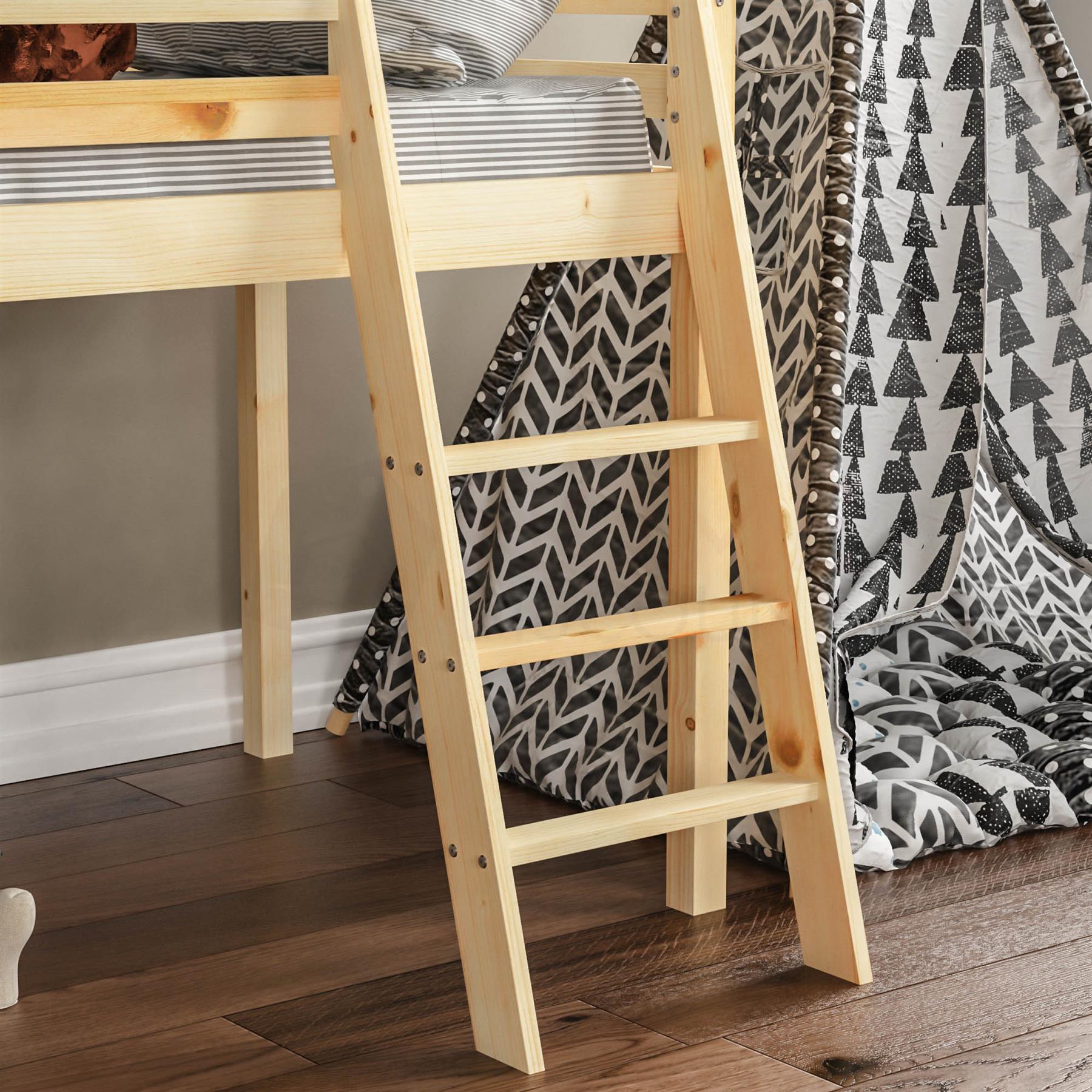 HIGH SLEEPER BED Cabin Loft Bed Solid Wood Pine Frame Childrens Kids