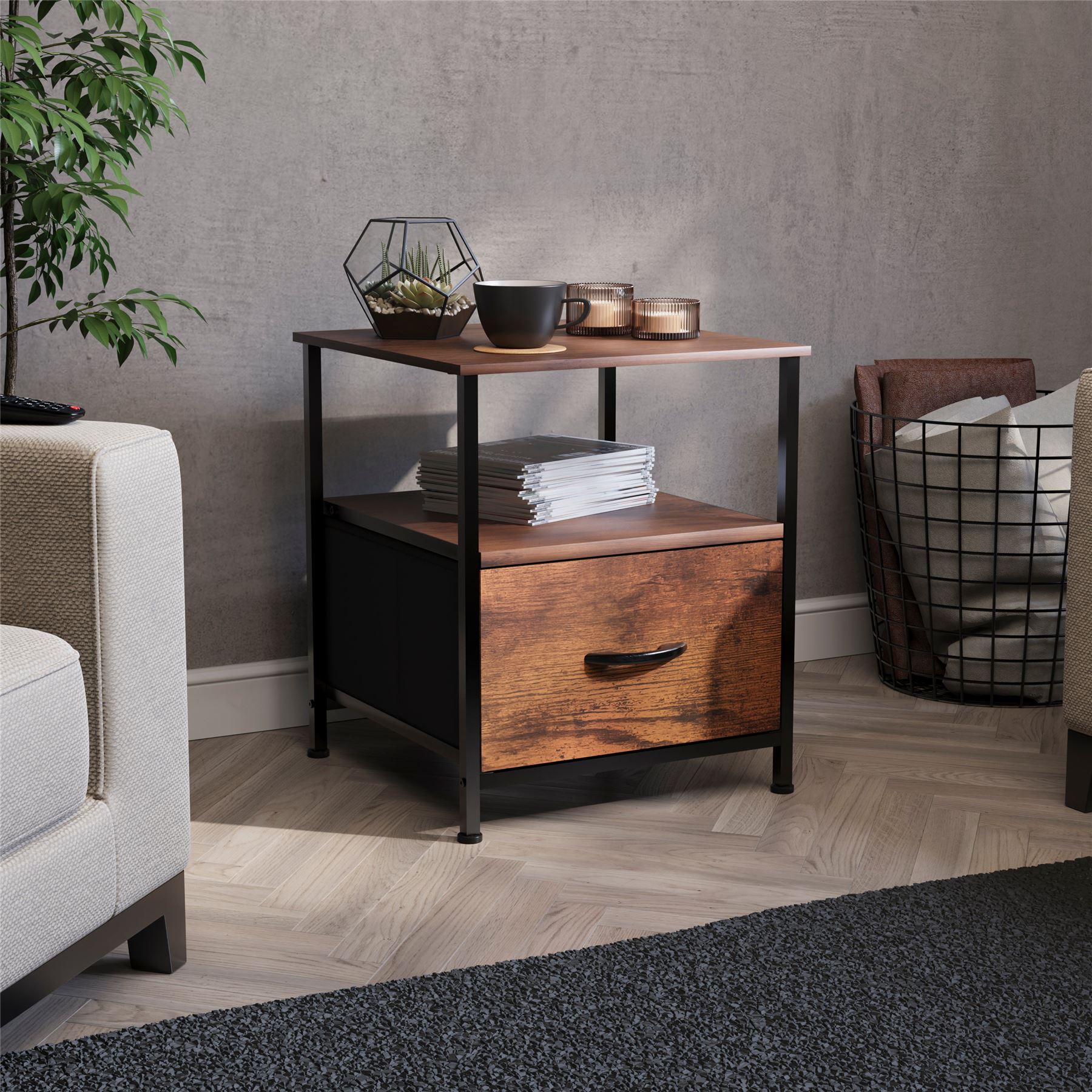 Moderne Stoff Kommode Aufbewahrung Organizer Schlafzimmer Möbel "UKFR" - Bild 11 von 65