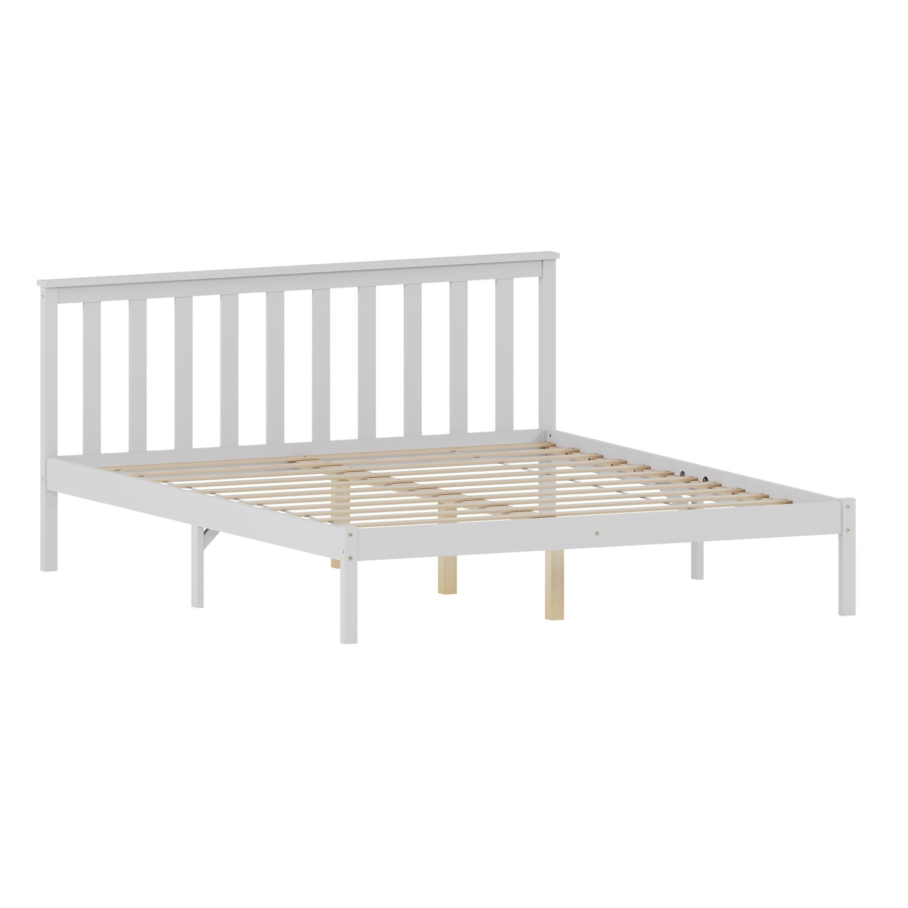 Holzbett Milan Single Double King Size 3 Fuß 4 Fuß 6 5 Fuß Rahmen Matratze Weiß Kiefer - Bild 22 von 37